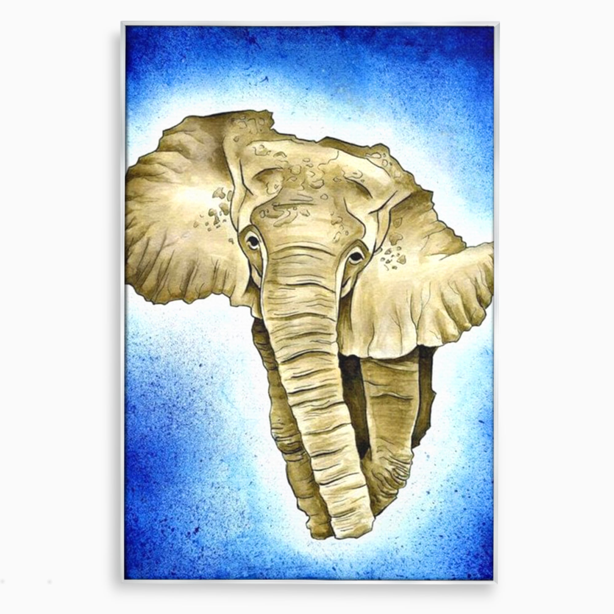 Leinwand Premium Canvas Wall Art, LuxCanva® L1005, Herald of the Great African Sea, Afrika, Elefant, Portrait, Tropen, Fauna, Savanne, Safari, Ökosystem