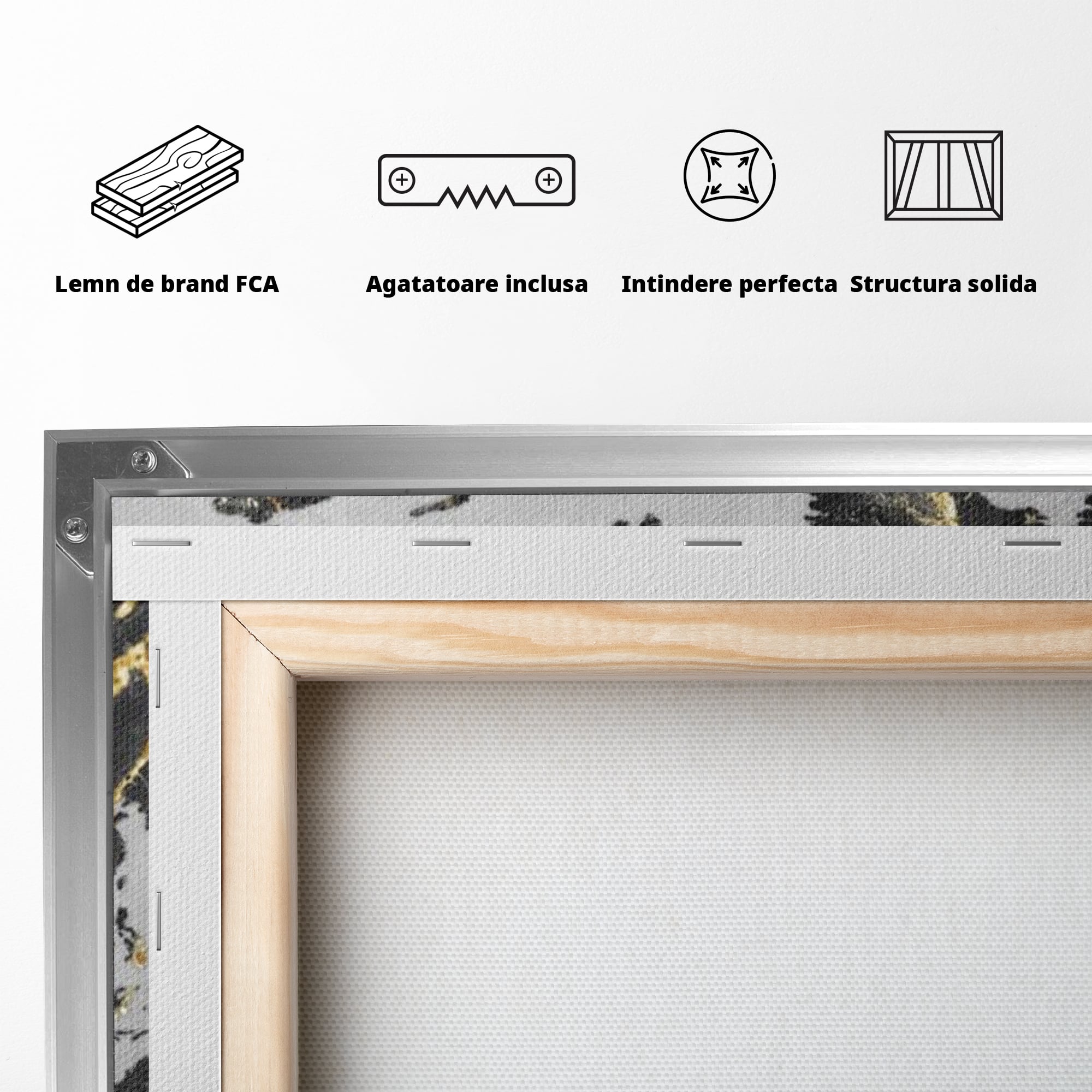 Tablou Canvas Premium, LuxCanva® L1006, Lumea in Marmura si Aur, Harta, Mapamond, Auriu, Negru, Lux, Marmura, Glam, Gold, Arta Murala, Contemporan, Minimalist
