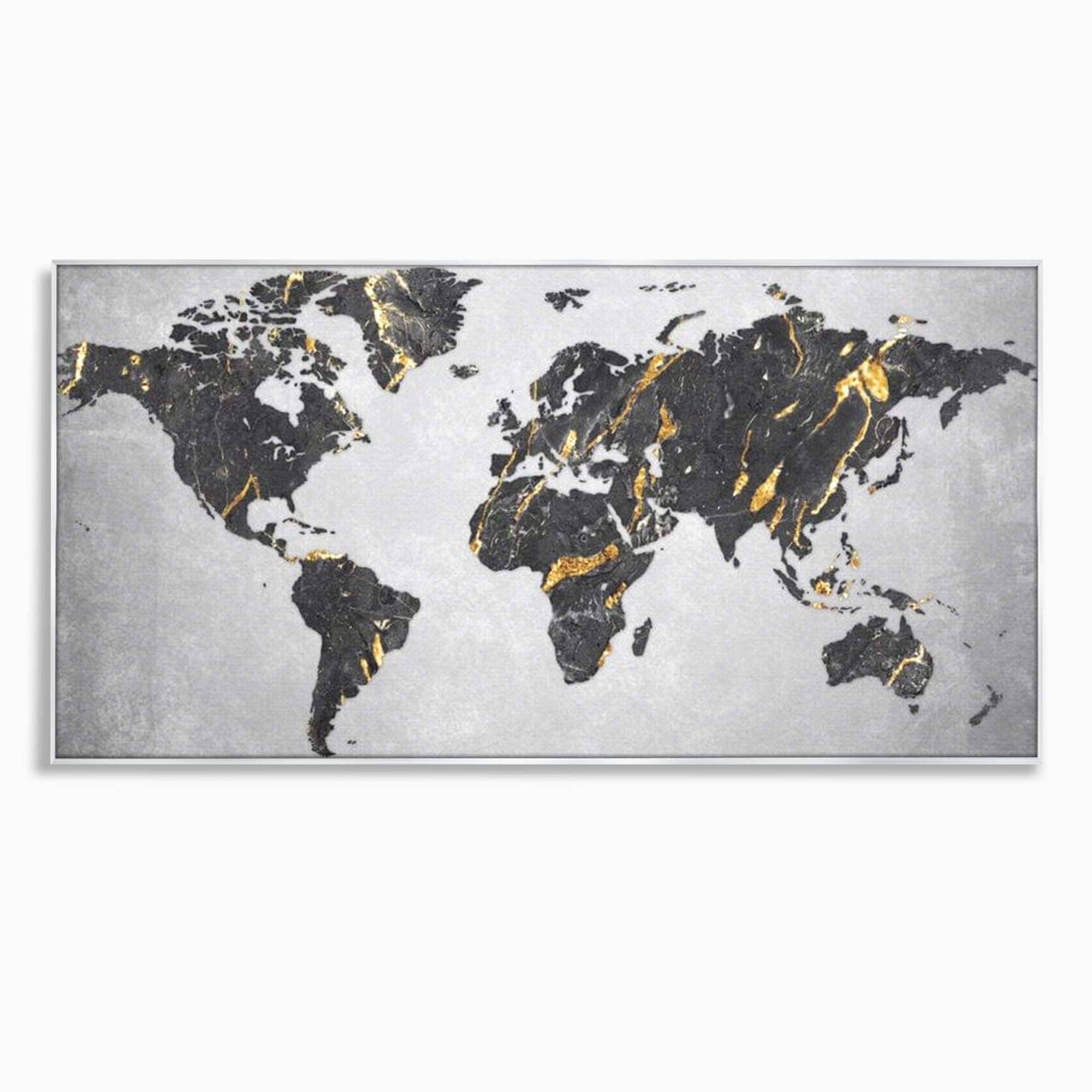 Tablou Canvas Premium, LuxCanva® L1006, Lumea in Marmura si Aur, Harta, Mapamond, Auriu, Negru, Lux, Marmura, Glam, Gold, Arta Murala, Contemporan, Minimalist