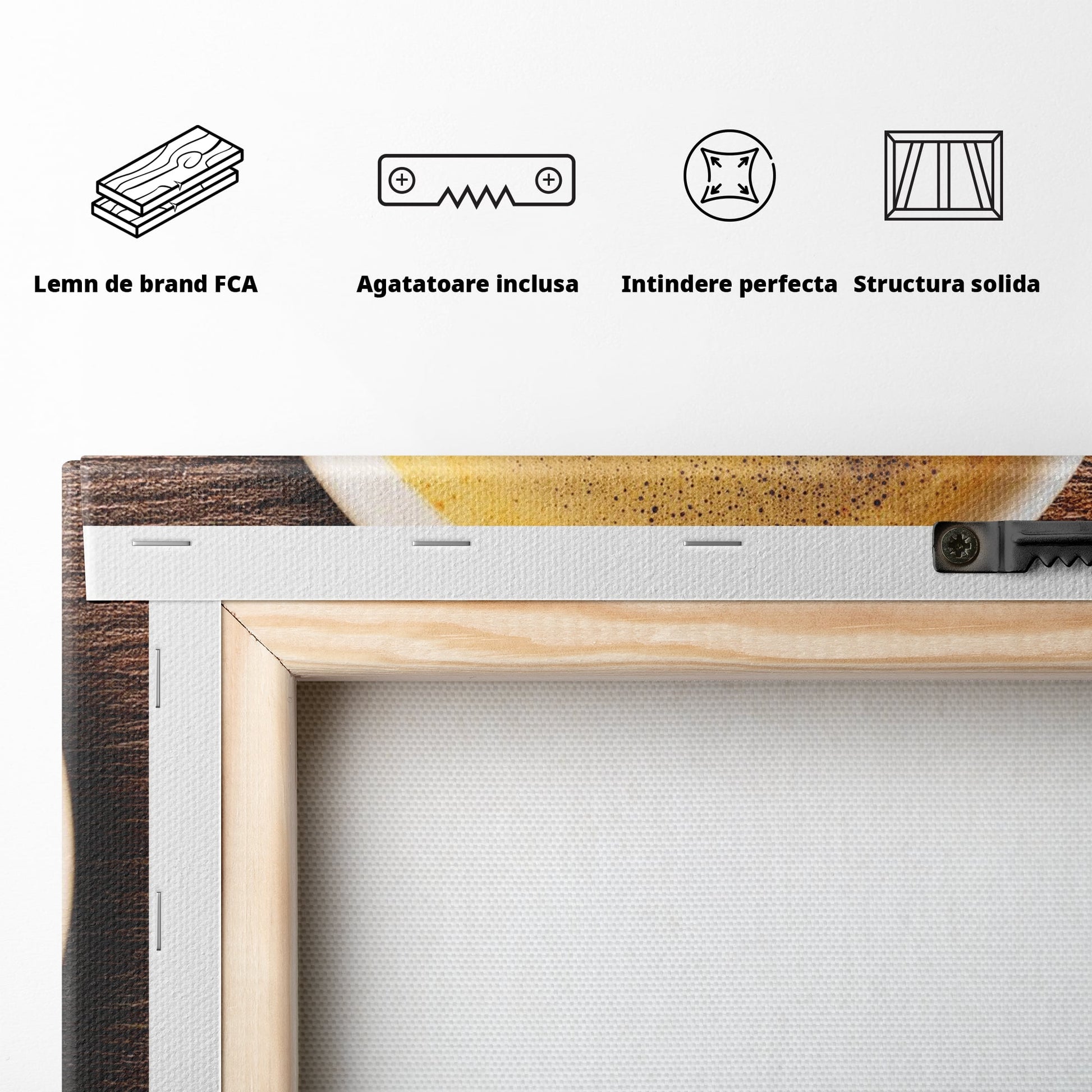 Leinwand Wandkunst Canvas Premium, LuxCanva® L1011, Kontinente in Tasse, Karte, Kaffee, Tasse, modern, künstlerisch, Design, Cafe, Büro, Wohnen, Kinderzimmer