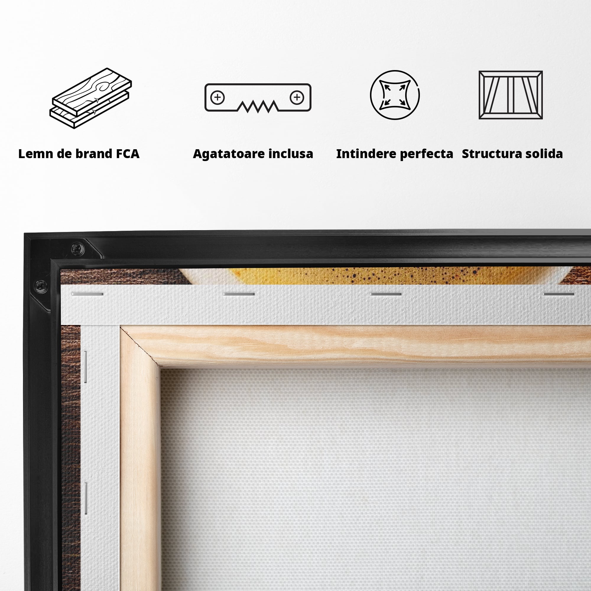 Leinwand Wandkunst Canvas Premium, LuxCanva® L1011, Kontinente in Tasse, Karte, Kaffee, Tasse, modern, künstlerisch, Design, Cafe, Büro, Wohnen, Kinderzimmer