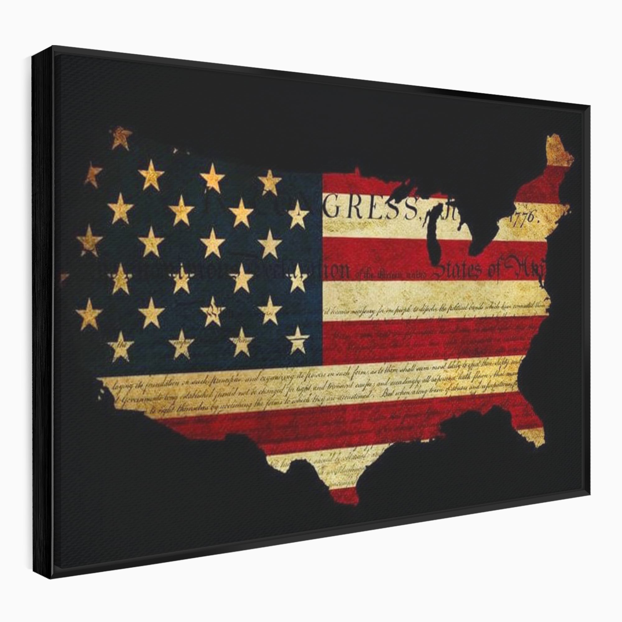 Leinwand Wandbilder Canvas Premium, LuxCanva® L1013, Flagge der Freiheit, Flagge, Amerika, Vaterland, Freiheit, Kontinent, Geschichte, Büro, Wohnen, Kinderzimmer