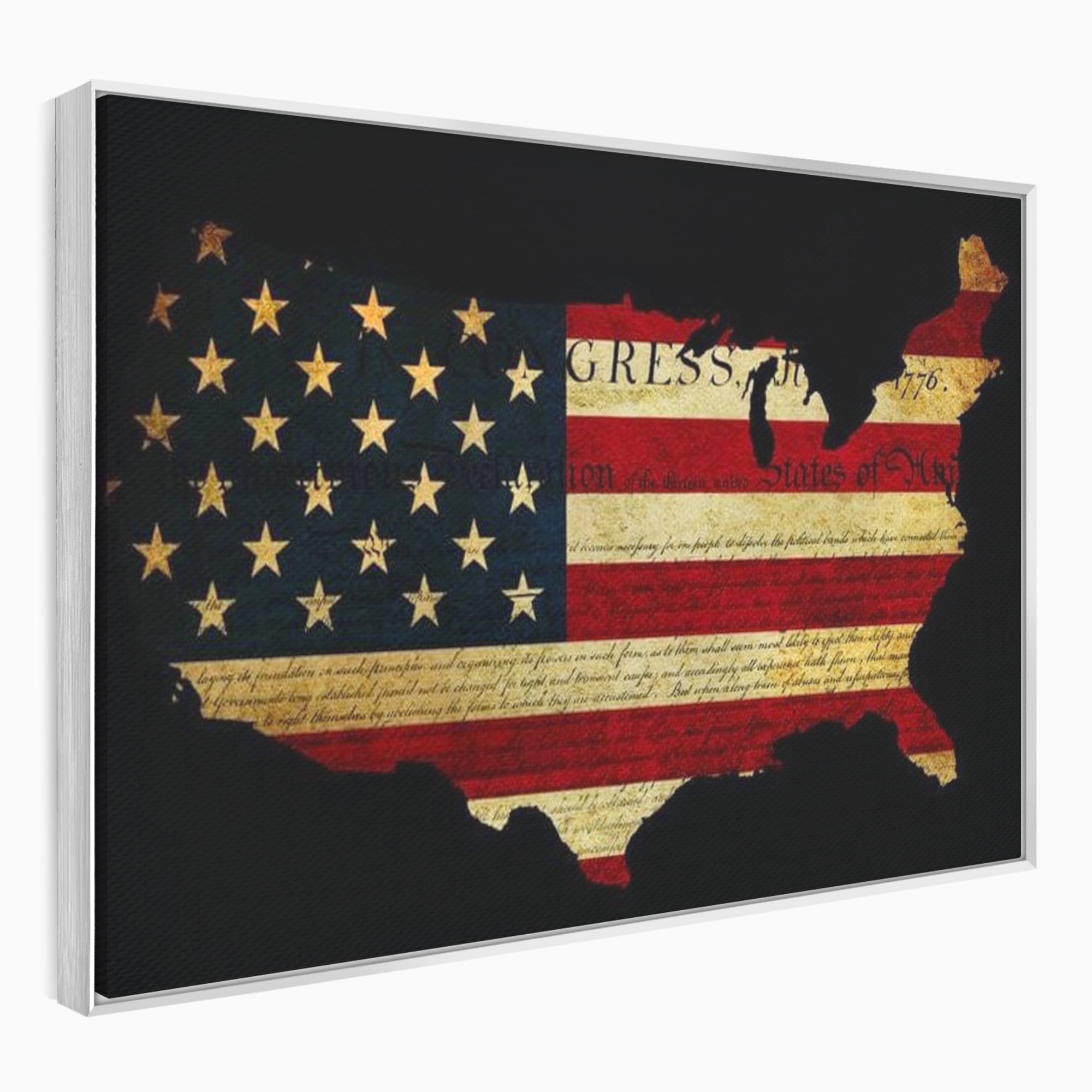 Leinwand Wandbilder Canvas Premium, LuxCanva® L1013, Flagge der Freiheit, Flagge, Amerika, Vaterland, Freiheit, Kontinent, Geschichte, Büro, Wohnen, Kinderzimmer