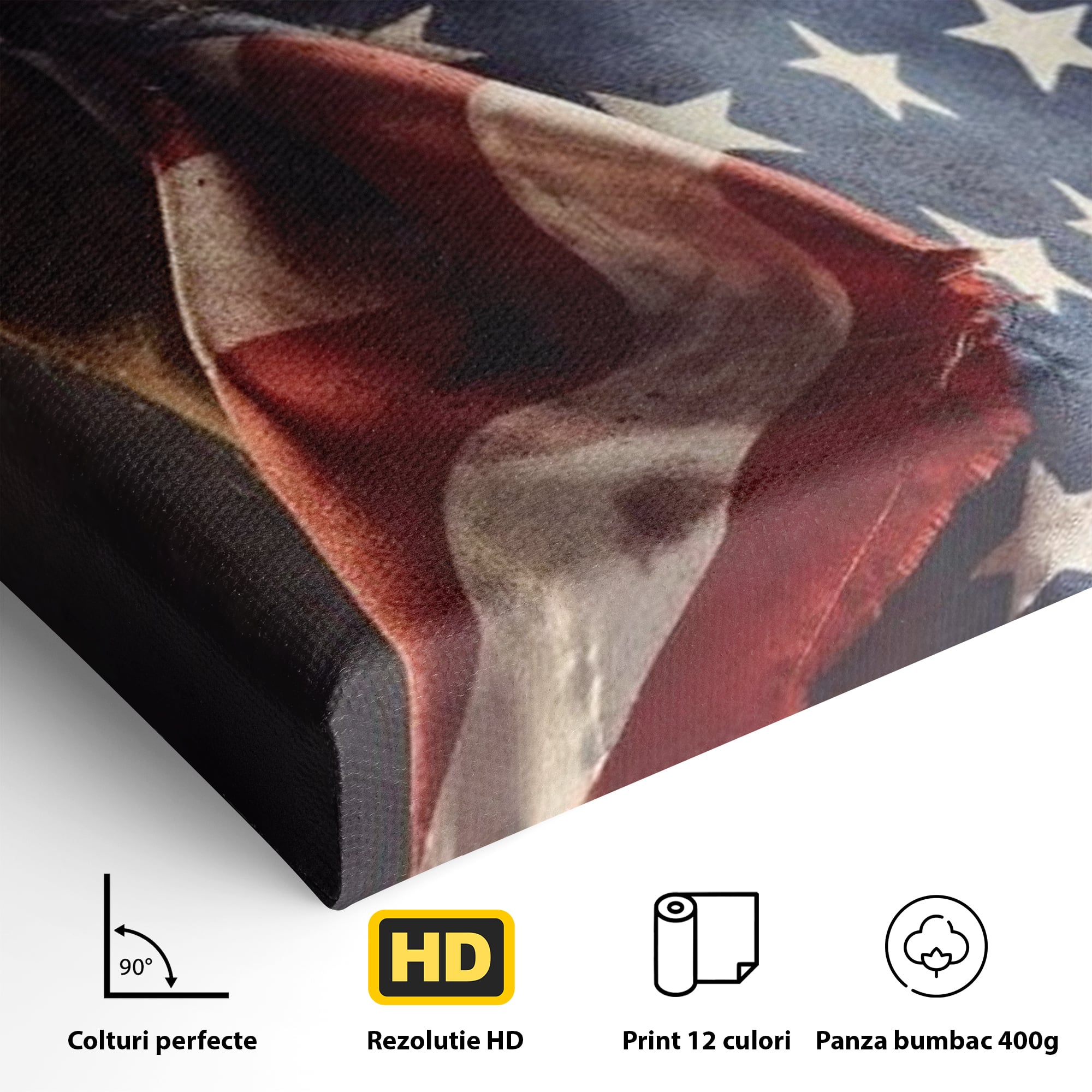 Leinwandbilder Premium, LuxCanva® L1015, Kampf um Ruhm, Flagge, Kultur, Geschichte, USA, Held, Mut, Macht, Büro, Wohnen, Kinderzimmer