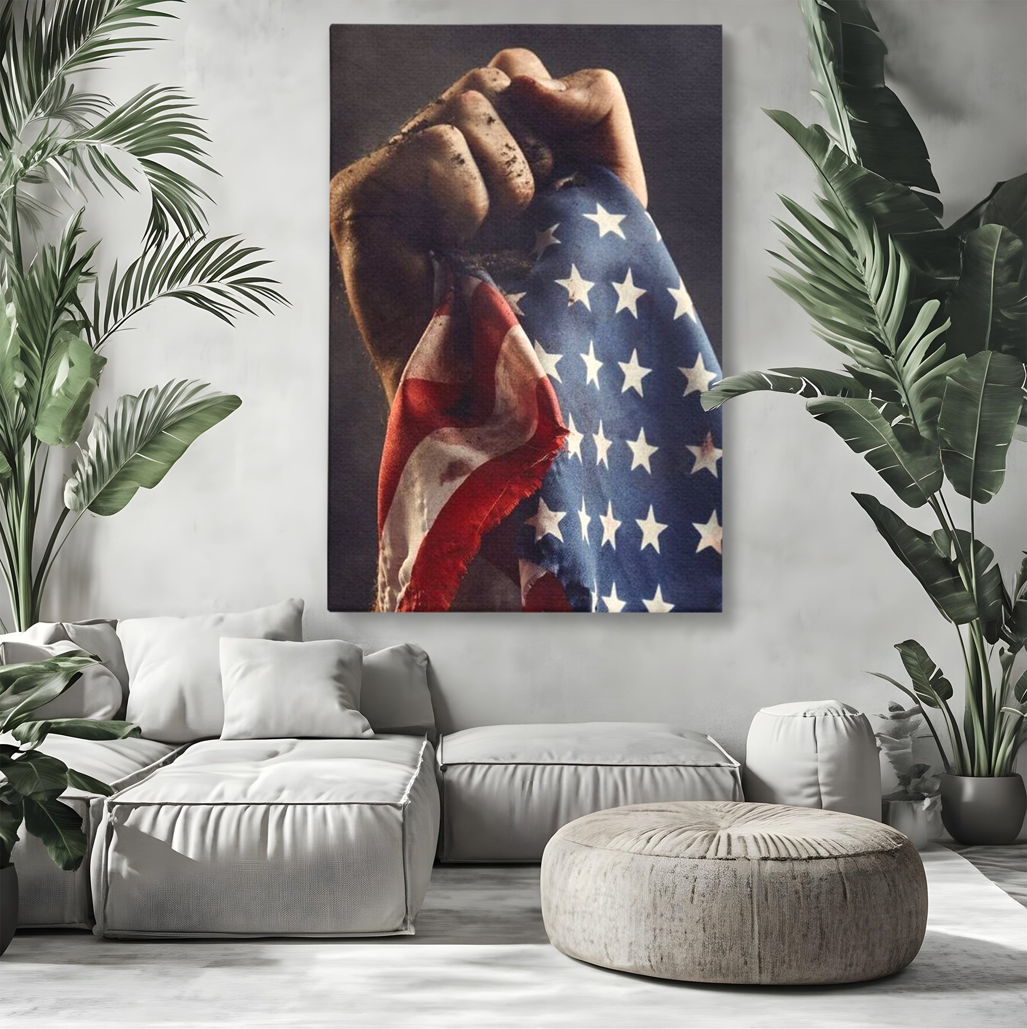 Leinwandbilder Premium, LuxCanva® L1015, Kampf um Ruhm, Flagge, Kultur, Geschichte, USA, Held, Mut, Macht, Büro, Wohnen, Kinderzimmer