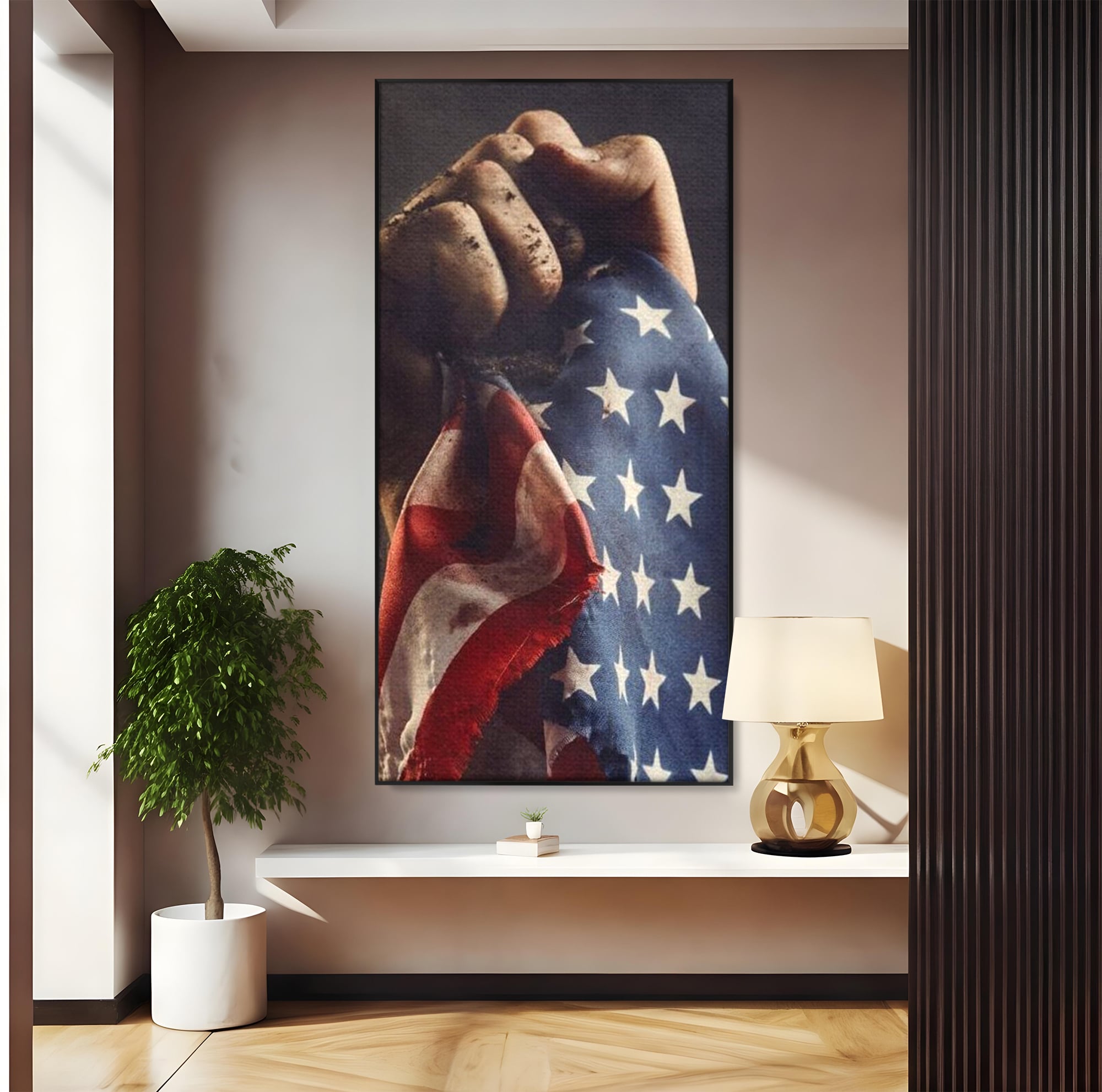 Leinwandbilder Premium, LuxCanva® L1015, Kampf um Ruhm, Flagge, Kultur, Geschichte, USA, Held, Mut, Macht, Büro, Wohnen, Kinderzimmer