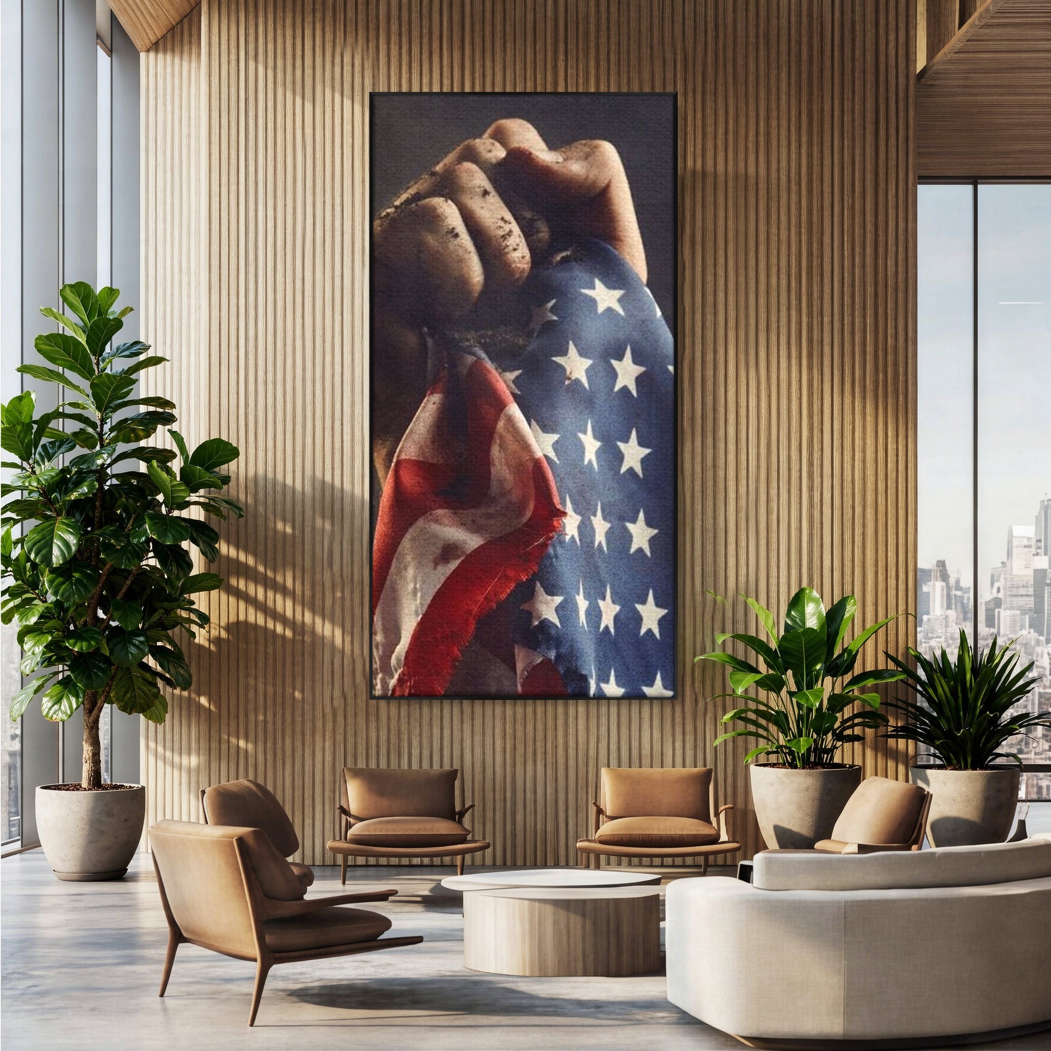 Leinwandbilder Premium, LuxCanva® L1015, Kampf um Ruhm, Flagge, Kultur, Geschichte, USA, Held, Mut, Macht, Büro, Wohnen, Kinderzimmer