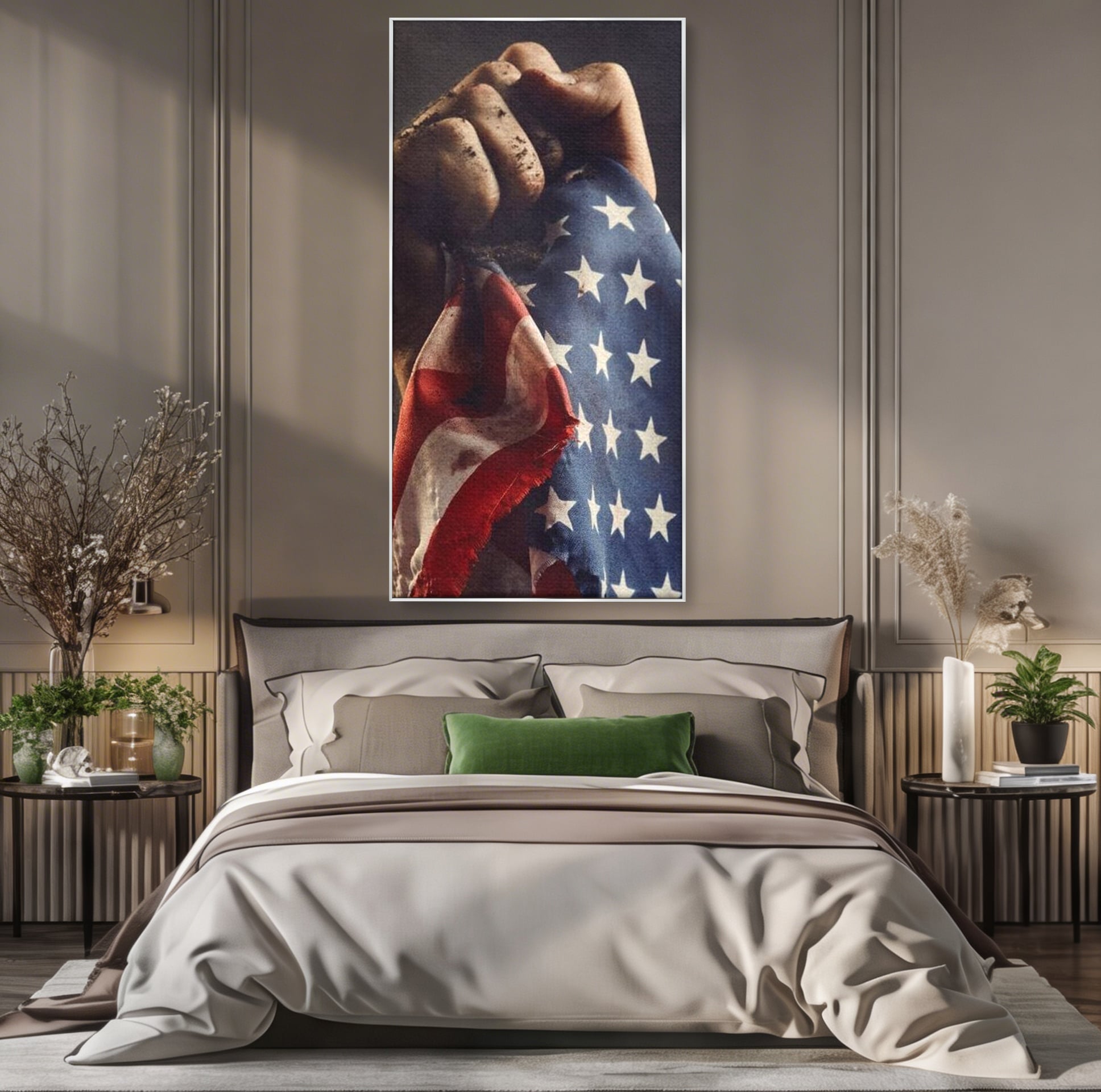 Leinwandbilder Premium, LuxCanva® L1015, Kampf um Ruhm, Flagge, Kultur, Geschichte, USA, Held, Mut, Macht, Büro, Wohnen, Kinderzimmer