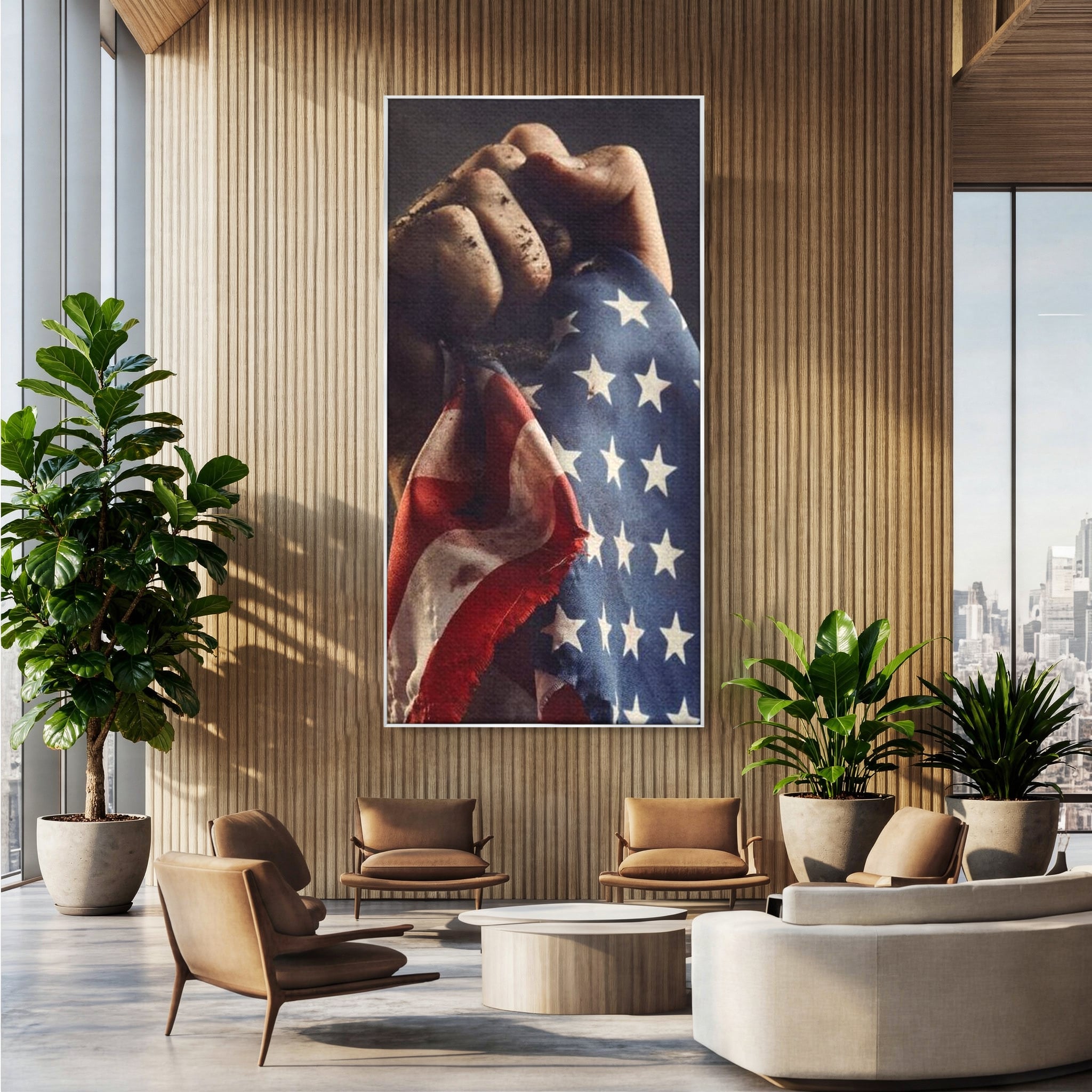 Leinwandbilder Premium, LuxCanva® L1015, Kampf um Ruhm, Flagge, Kultur, Geschichte, USA, Held, Mut, Macht, Büro, Wohnen, Kinderzimmer
