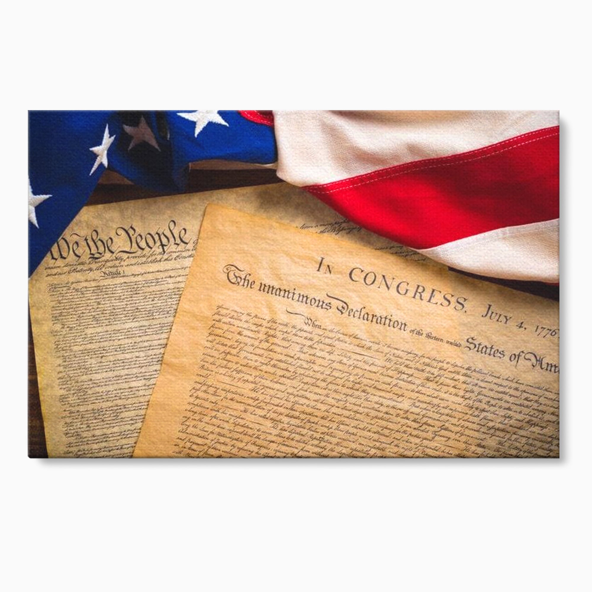Tablou Canvas Premium, LuxCanva® L1016, Semnatura Libertatii, Constitutie, Independenta, America, Patriotism, Natiune, Birou, Living, Camera Copii