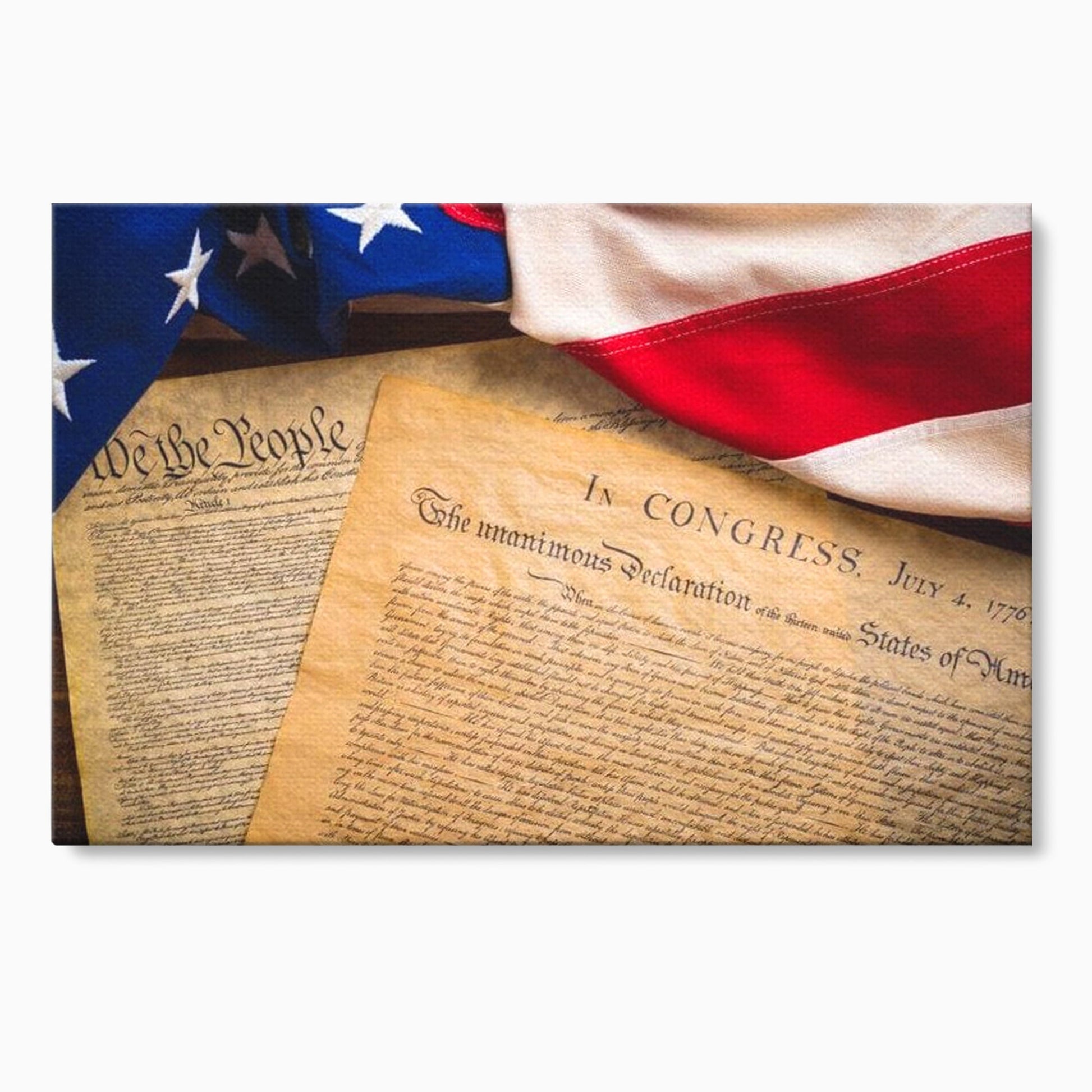 Tablou Canvas Premium, LuxCanva® L1016, Semnatura Libertatii, Constitutie, Independenta, America, Patriotism, Natiune, Birou, Living, Camera Copii