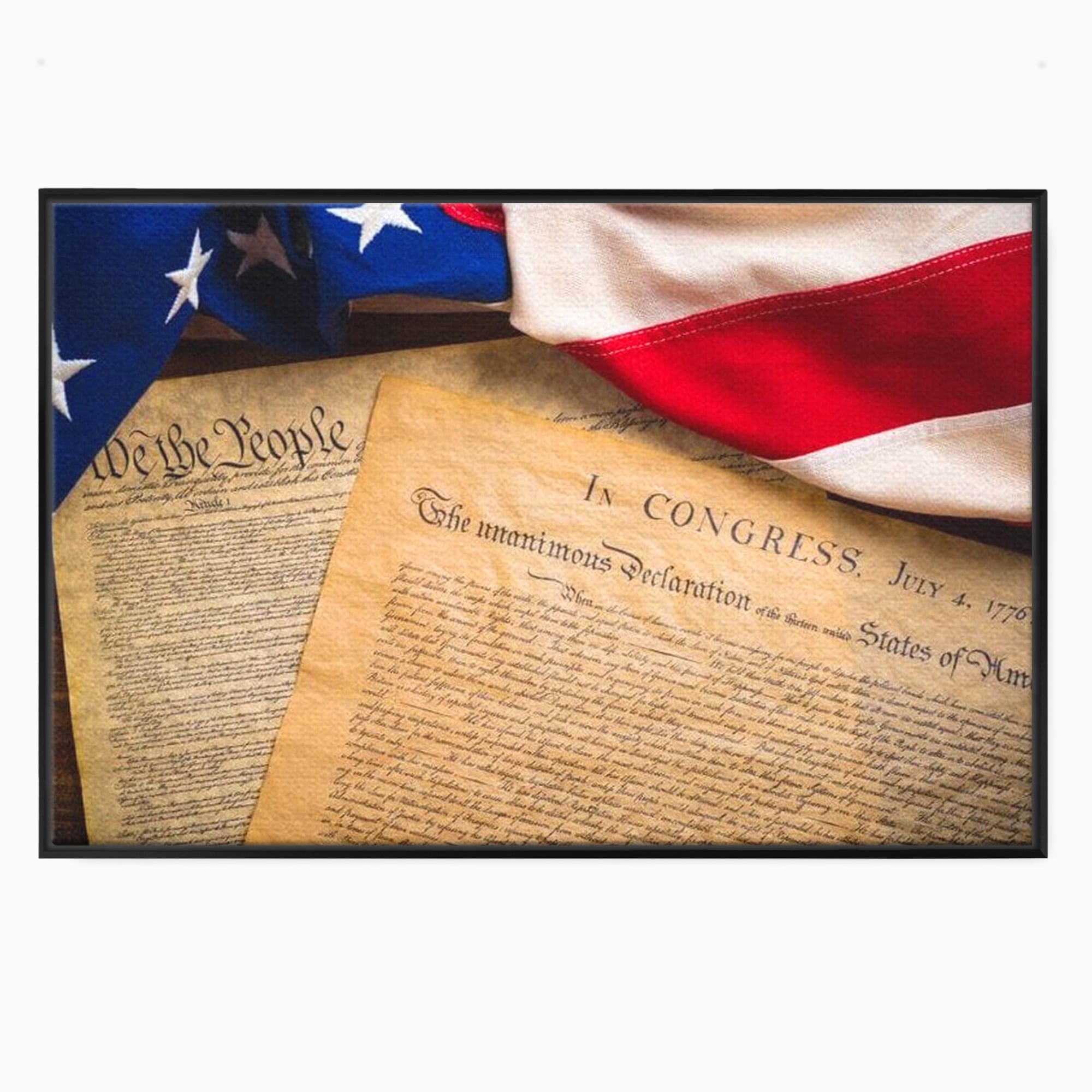 Tablou Canvas Premium, LuxCanva® L1016, Semnatura Libertatii, Constitutie, Independenta, America, Patriotism, Natiune, Birou, Living, Camera Copii