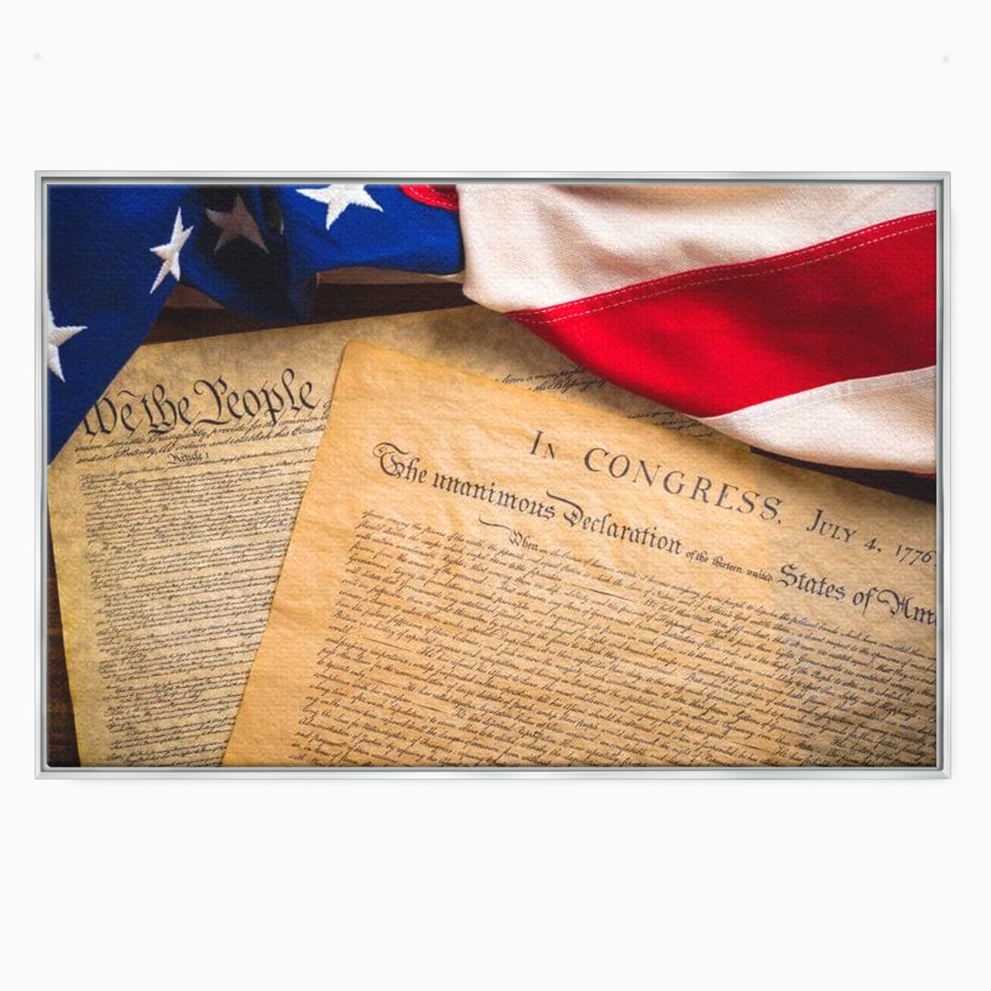 Tablou Canvas Premium, LuxCanva® L1016, Semnatura Libertatii, Constitutie, Independenta, America, Patriotism, Natiune, Birou, Living, Camera Copii