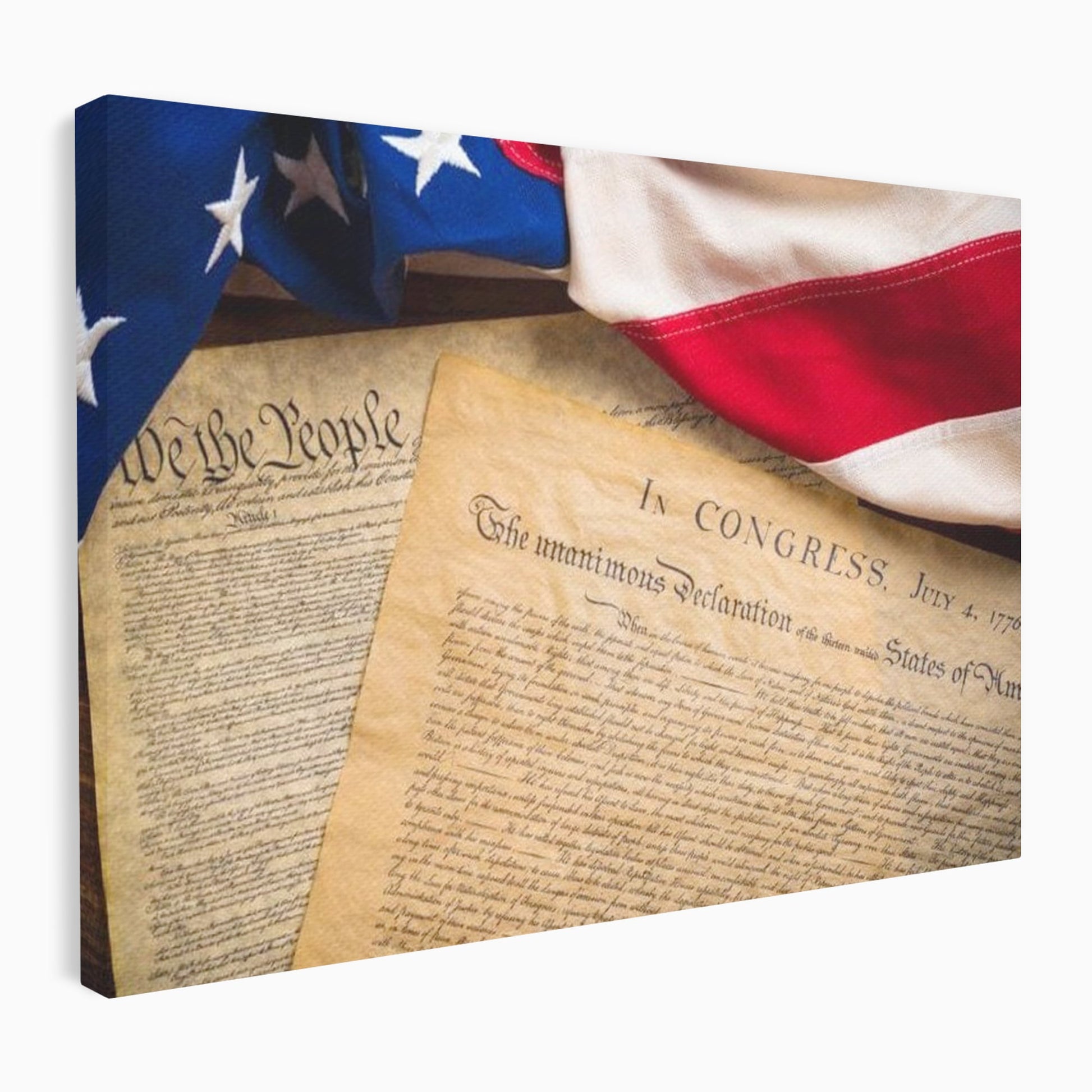Tablou Canvas Premium, LuxCanva® L1016, Semnatura Libertatii, Constitutie, Independenta, America, Patriotism, Natiune, Birou, Living, Camera Copii
