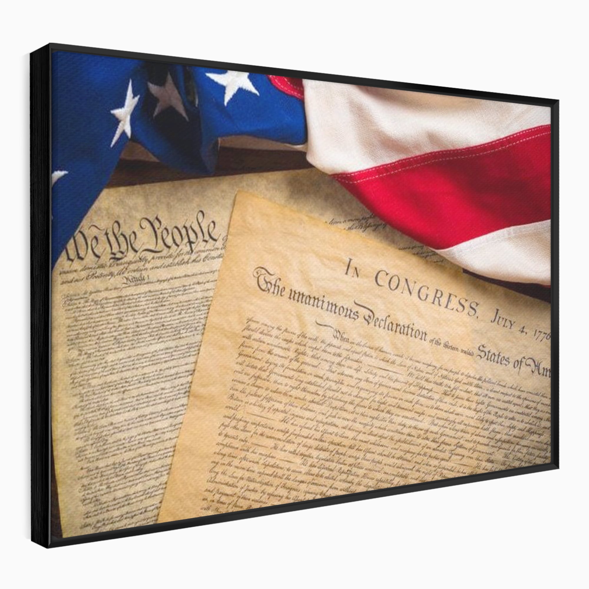 Tablou Canvas Premium, LuxCanva® L1016, Semnatura Libertatii, Constitutie, Independenta, America, Patriotism, Natiune, Birou, Living, Camera Copii