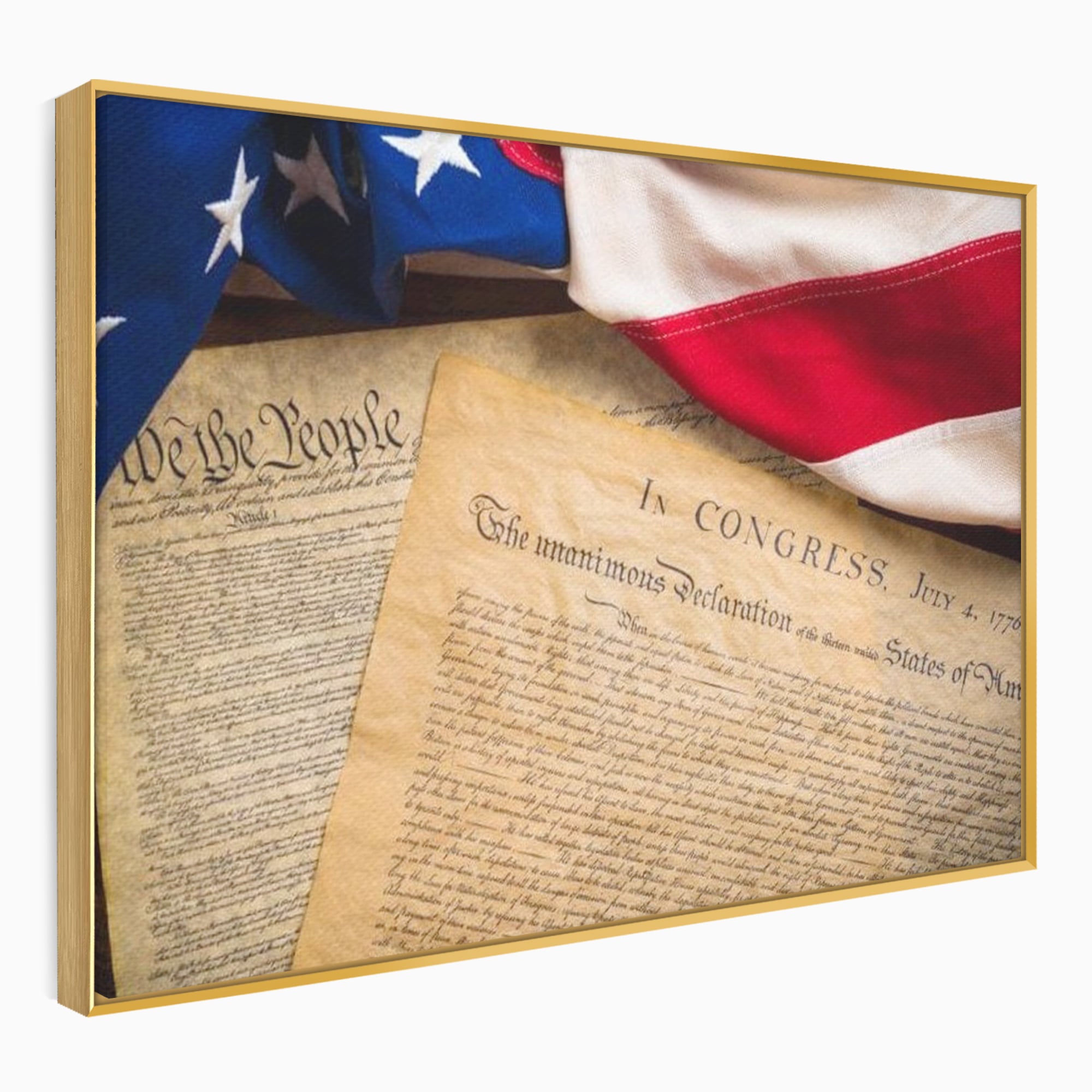 Tablou Canvas Premium, LuxCanva® L1016, Semnatura Libertatii, Constitutie, Independenta, America, Patriotism, Natiune, Birou, Living, Camera Copii