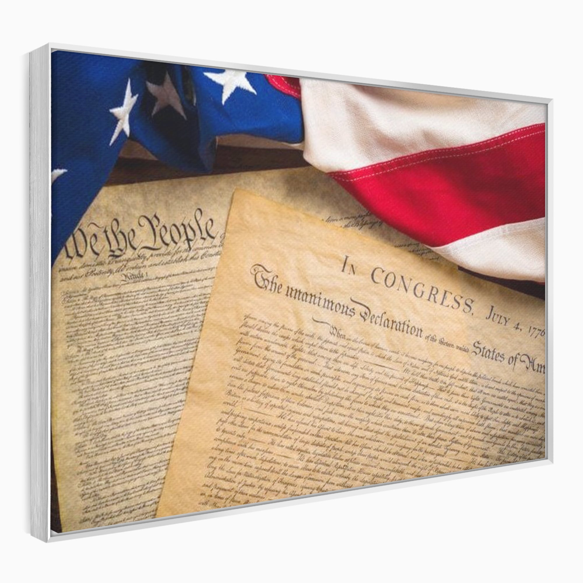Tablou Canvas Premium, LuxCanva® L1016, Semnatura Libertatii, Constitutie, Independenta, America, Patriotism, Natiune, Birou, Living, Camera Copii