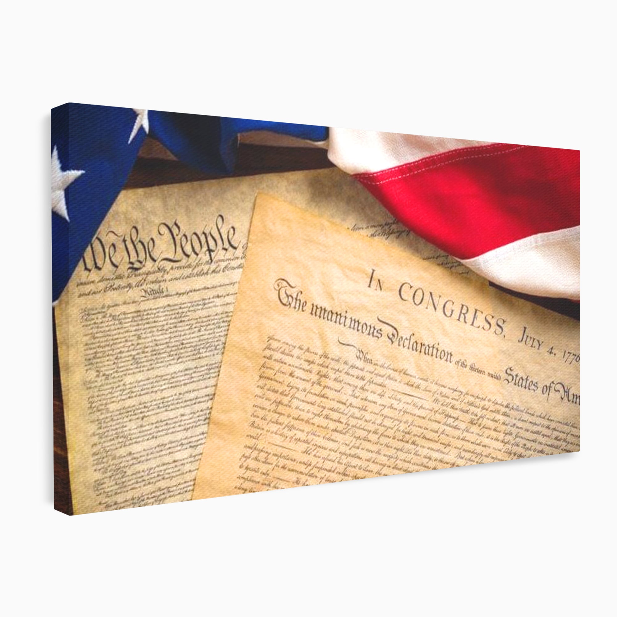 Tablou Canvas Premium, LuxCanva® L1016, Semnatura Libertatii, Constitutie, Independenta, America, Patriotism, Natiune, Birou, Living, Camera Copii