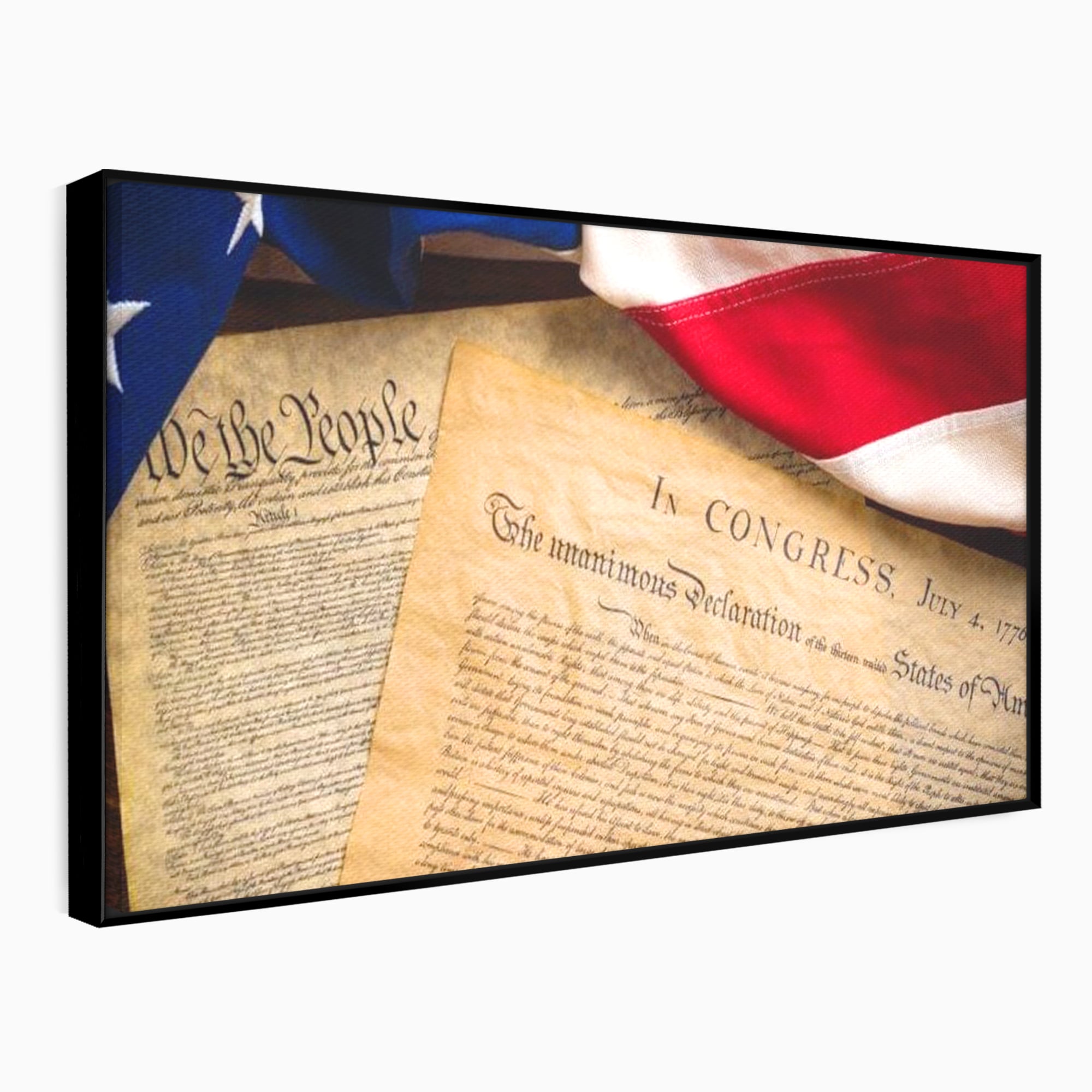 Tablou Canvas Premium, LuxCanva® L1016, Semnatura Libertatii, Constitutie, Independenta, America, Patriotism, Natiune, Birou, Living, Camera Copii