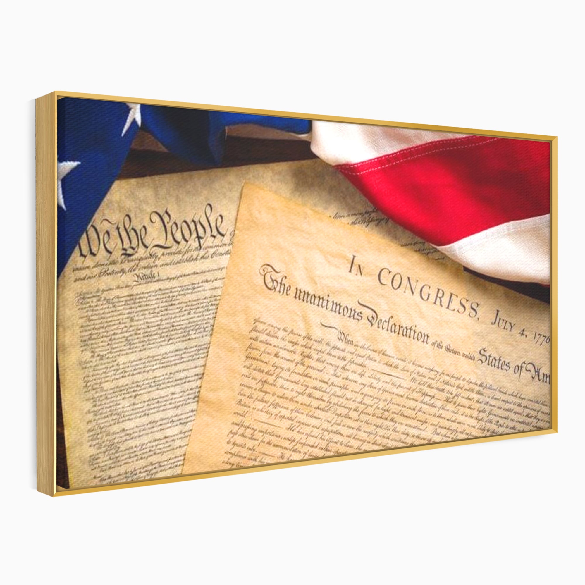 Tablou Canvas Premium, LuxCanva® L1016, Semnatura Libertatii, Constitutie, Independenta, America, Patriotism, Natiune, Birou, Living, Camera Copii