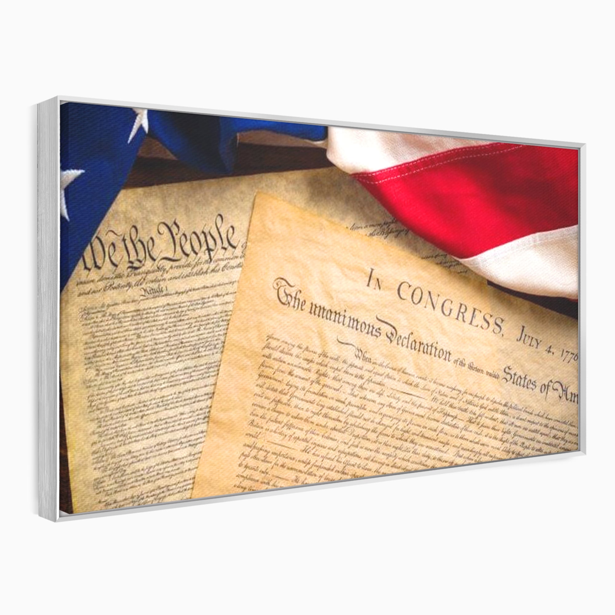 Tablou Canvas Premium, LuxCanva® L1016, Semnatura Libertatii, Constitutie, Independenta, America, Patriotism, Natiune, Birou, Living, Camera Copii