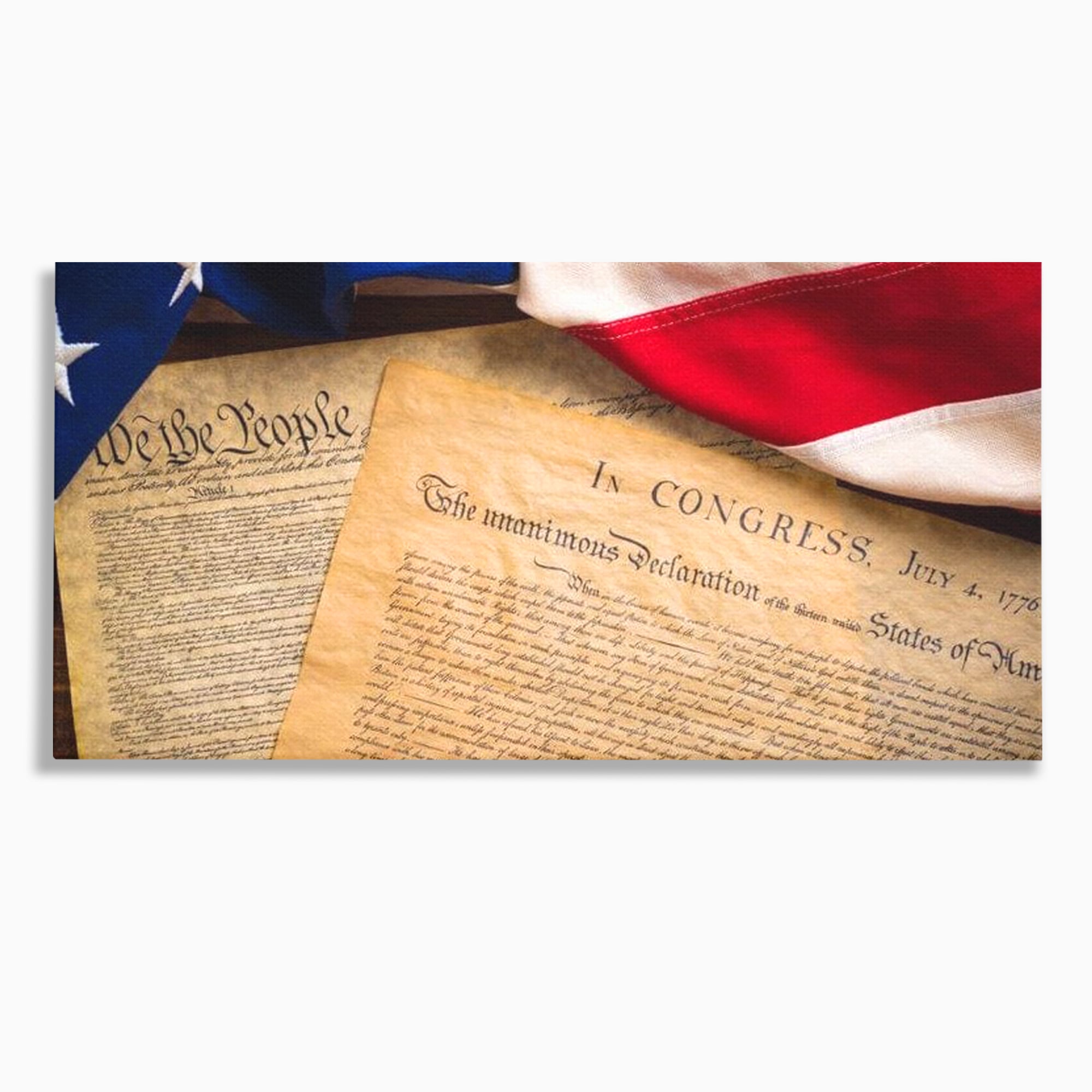 Tablou Canvas Premium, LuxCanva® L1016, Semnatura Libertatii, Constitutie, Independenta, America, Patriotism, Natiune, Birou, Living, Camera Copii