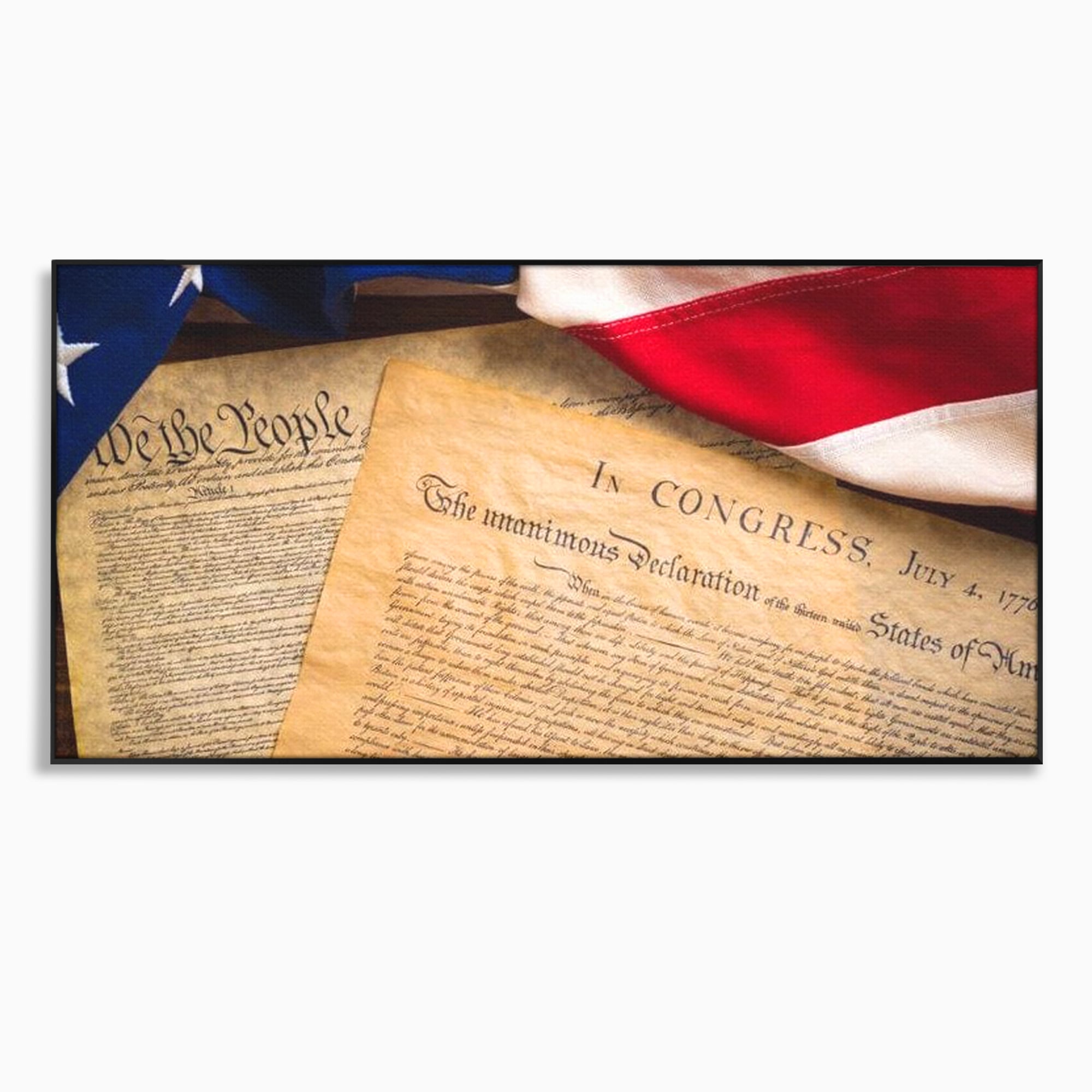 Tablou Canvas Premium, LuxCanva® L1016, Semnatura Libertatii, Constitutie, Independenta, America, Patriotism, Natiune, Birou, Living, Camera Copii