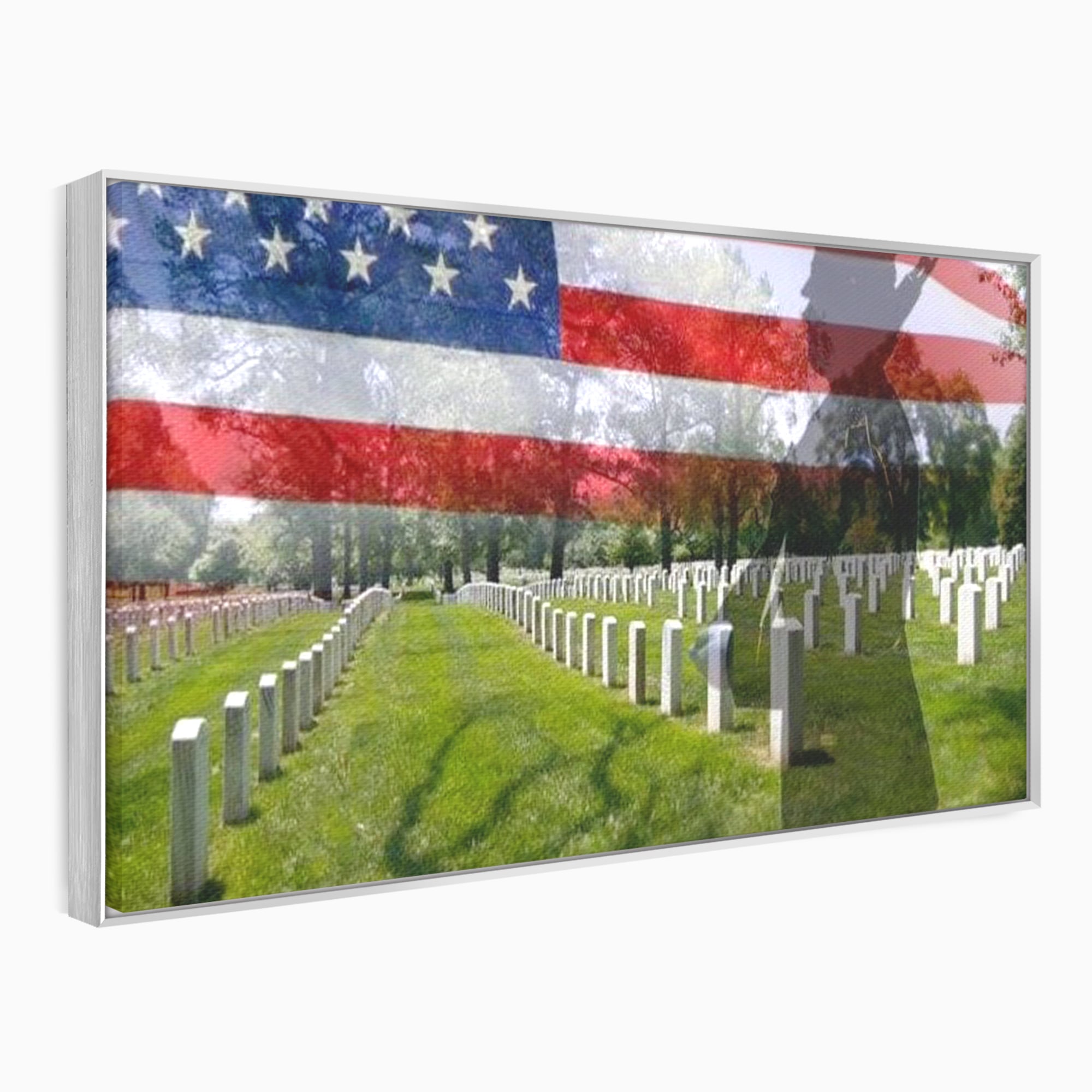 Tablou Canvas Premium, LuxCanva® L1017, Eroi sub Stele, Eroi, Patrie, Onoare, Militar, Soldat, USA, Drapel, Birou, Living, Camera Copii