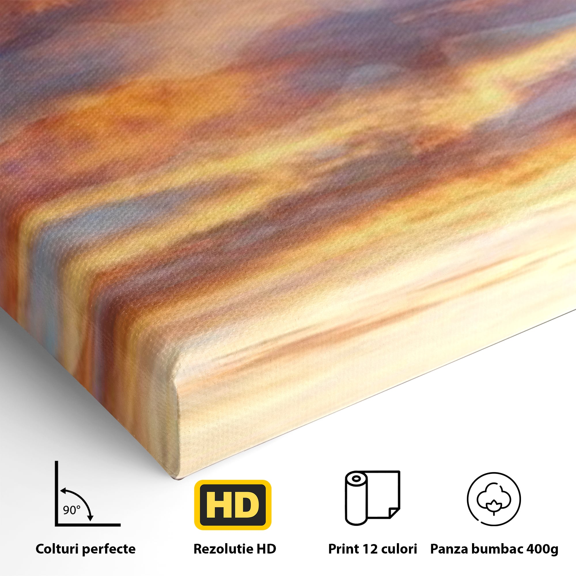 Tablou Canvas Premium, LuxCanva® L1018, Apus American, Apus, Cer, Nori, Steag, America, Lumina, Peisaj, Simbol, Natiune, Birou, Living, Camera Copii
