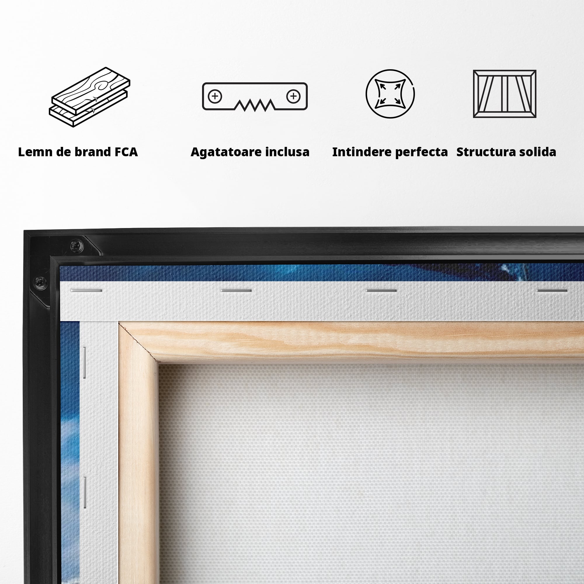 Tablou Canvas Premium, LuxCanva® L1020, Steagul Gloriei, Munti, Cer, Peisaj, Natura, Steag, America, Eroi, Simbol, Birou, Living, Camera Copii