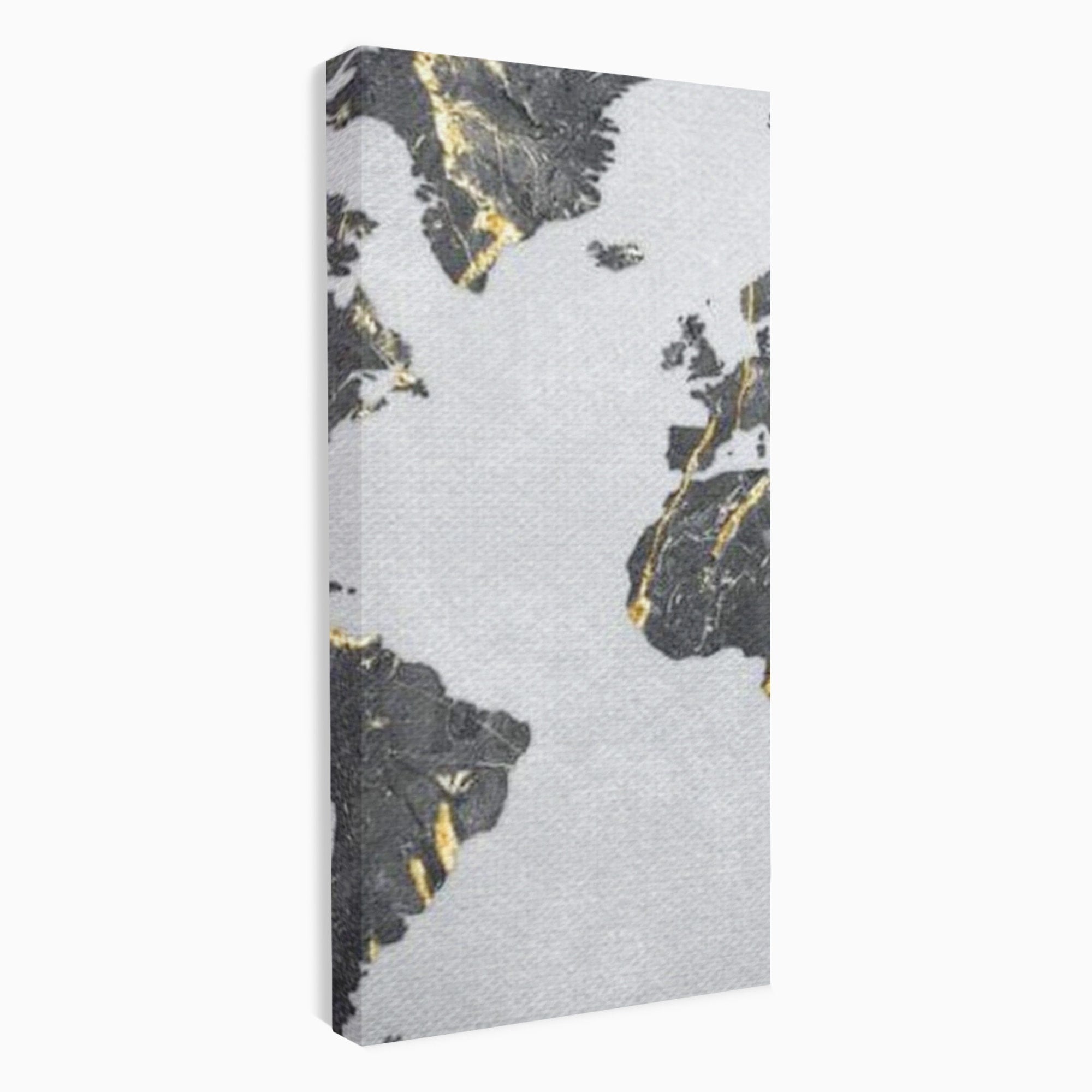 Set 2 Tablouri Canvas Premium LuxCanva® L2-1006, Lumea in Marmura si Aur, Harta, Mapamond, Auriu, Negru, Lux, Marmura, Glam, Gold, Arta Murala, Contemporan, Minimalist