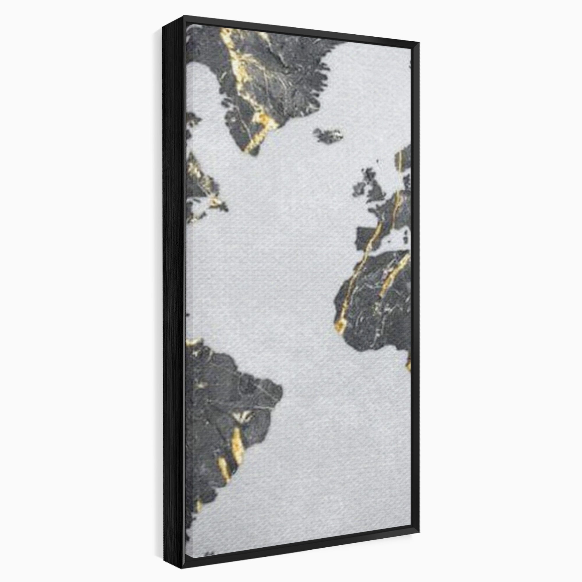 Set 2 Tablouri Canvas Premium LuxCanva® L2-1006, Lumea in Marmura si Aur, Harta, Mapamond, Auriu, Negru, Lux, Marmura, Glam, Gold, Arta Murala, Contemporan, Minimalist