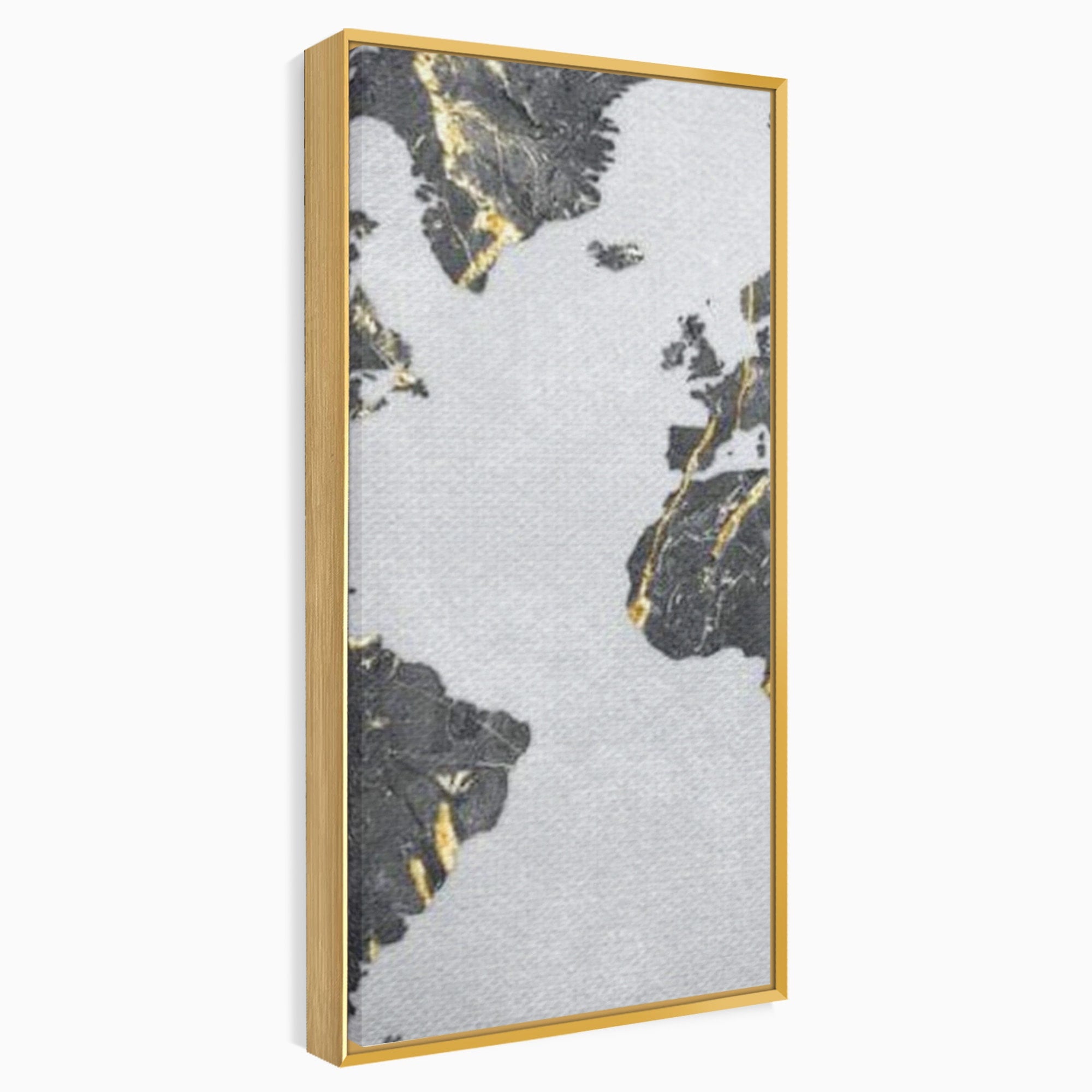 Set 2 Tablouri Canvas Premium LuxCanva® L2-1006, Lumea in Marmura si Aur, Harta, Mapamond, Auriu, Negru, Lux, Marmura, Glam, Gold, Arta Murala, Contemporan, Minimalist