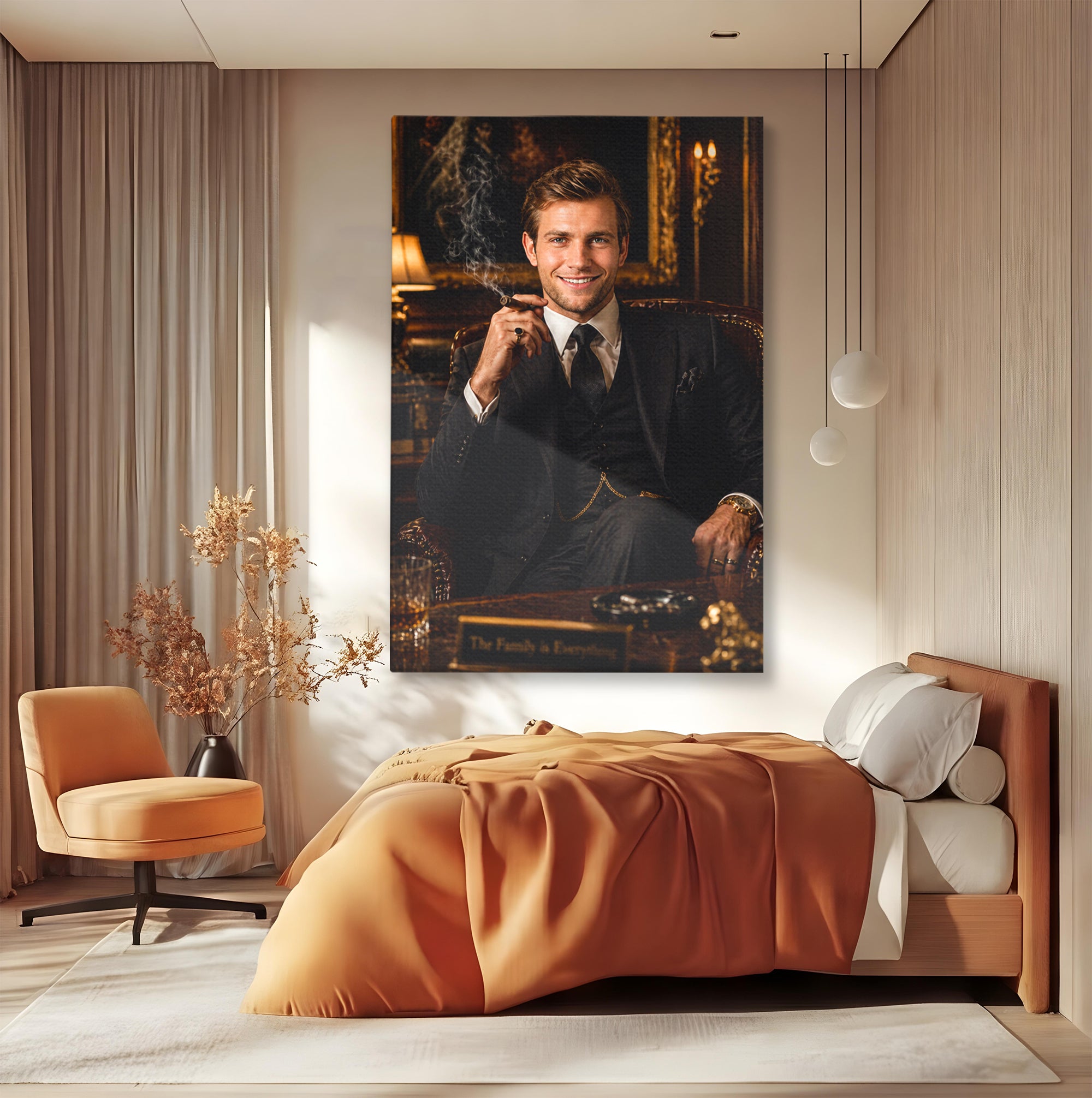 Tablou Personalizat Mafia Boss | Barbati | Vertical Portret