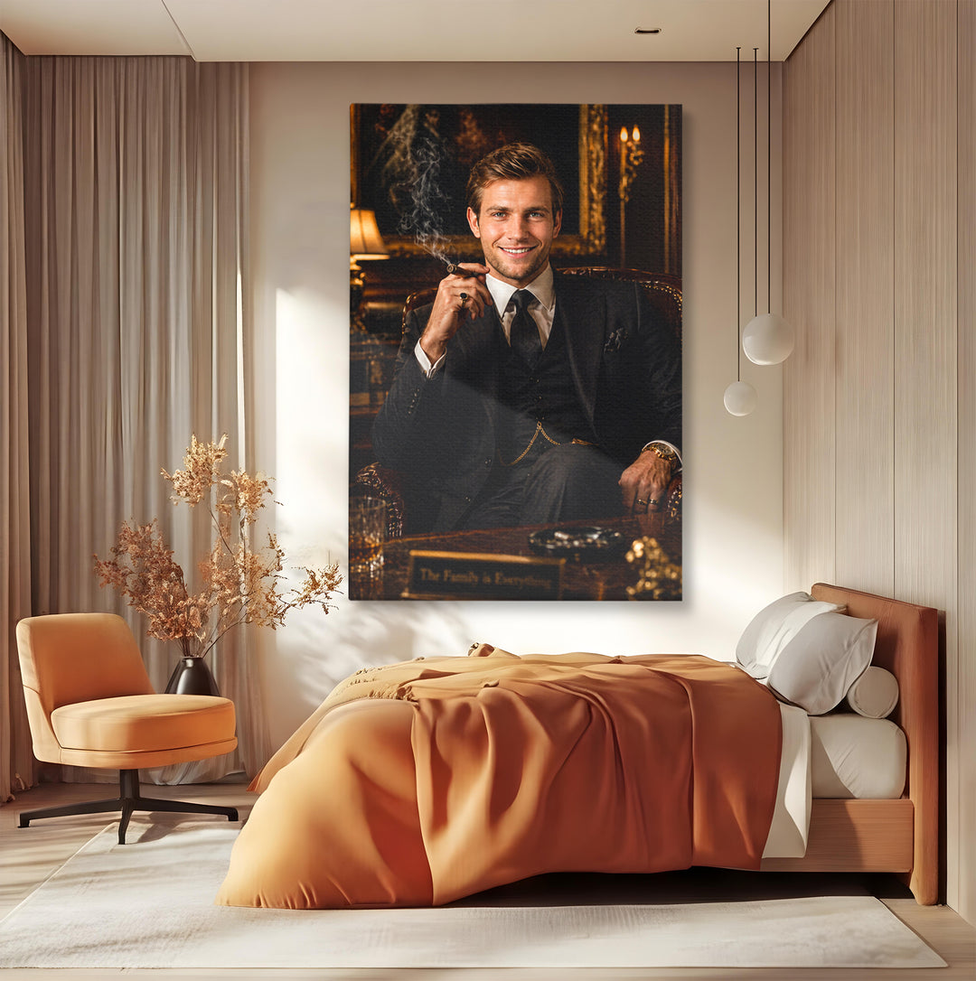 Tablou Personalizat Mafia Boss | Barbati | Vertical Portret