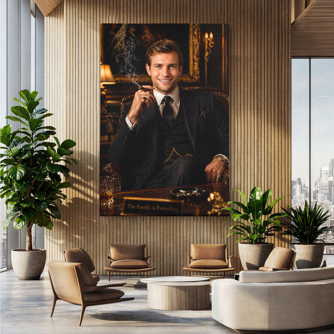 Tablou Personalizat Mafia Boss | Barbati | Vertical Portret