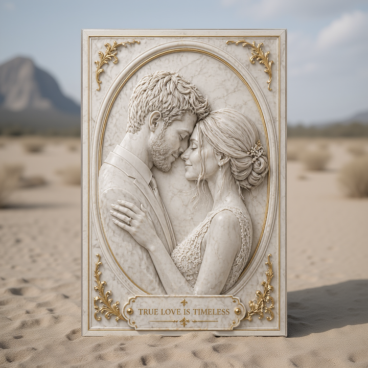 Tablou Personalizat Marble Gold | Premium | Vertical Portret