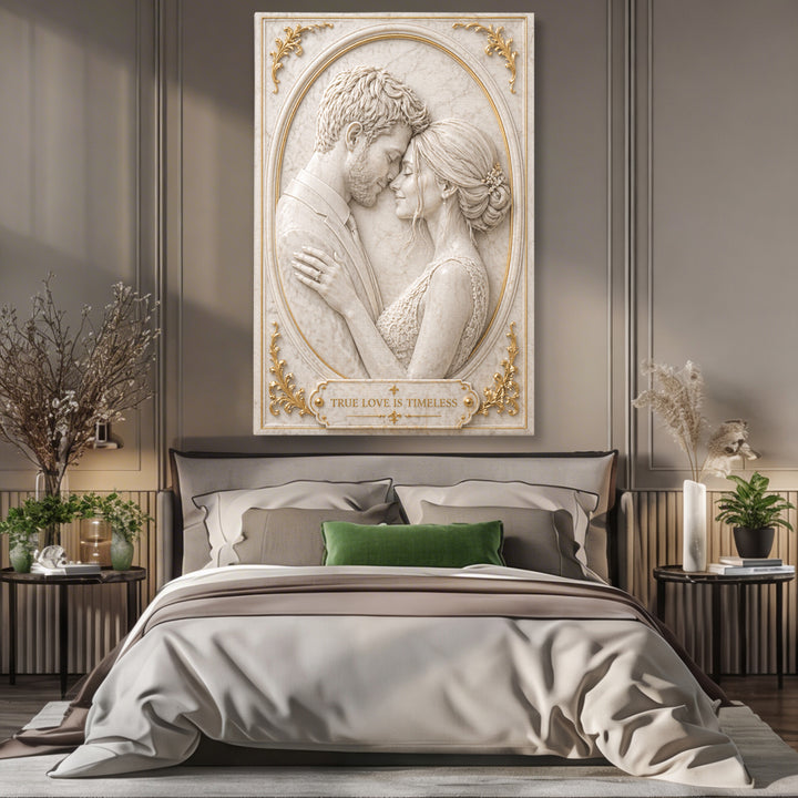 Tablou Personalizat Marble Gold | Premium | Vertical Portret