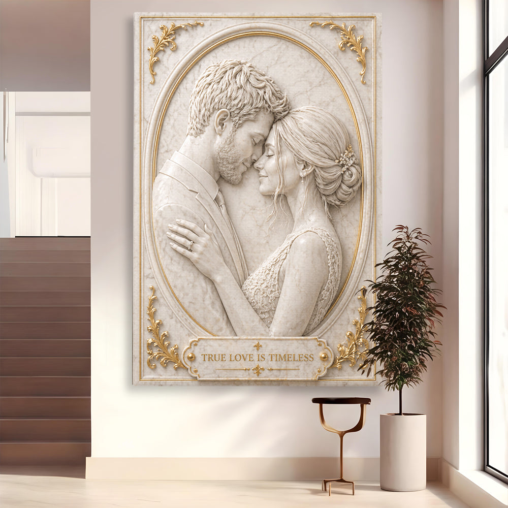 Tablou Personalizat Marble Gold | Premium | Vertical Portret