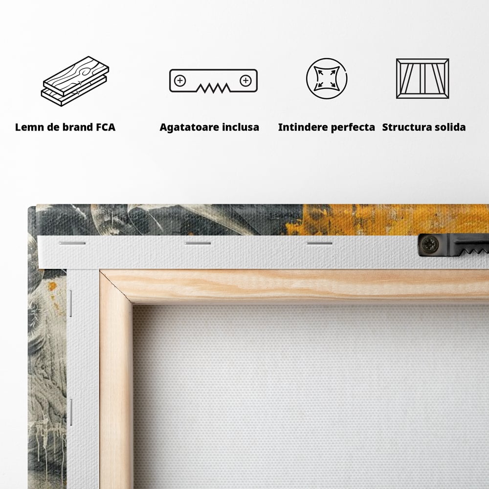 Leinwandbilder Leinwand Premium, LuxCanva® M1001, Moderne Bestie, Tiere, Bär, Stier, Dualität, Dualität, Wild, Duell, Hörner, Fell, Fell, Stärke, Büro, Wohnen, Kinderzimmer