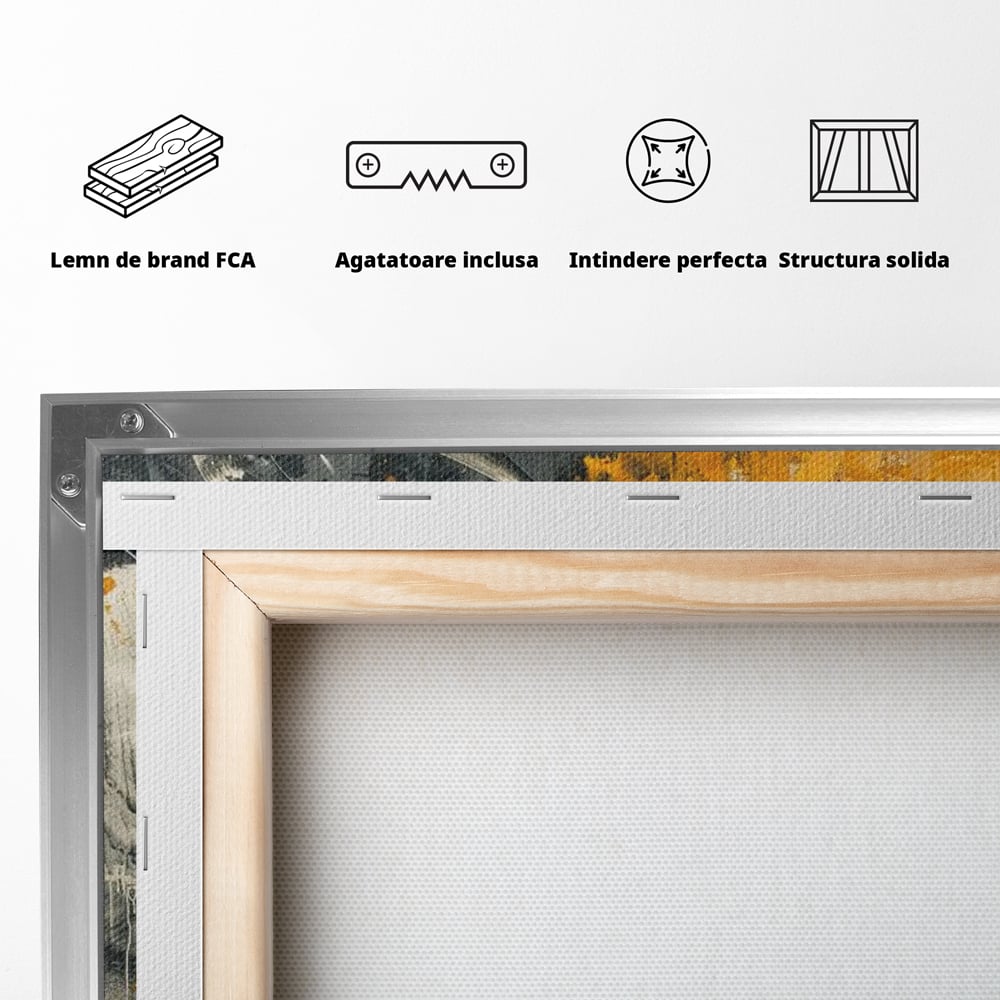 Leinwandbilder Leinwand Premium, LuxCanva® M1001, Moderne Bestie, Tiere, Bär, Stier, Dualität, Dualität, Wild, Duell, Hörner, Fell, Fell, Stärke, Büro, Wohnen, Kinderzimmer