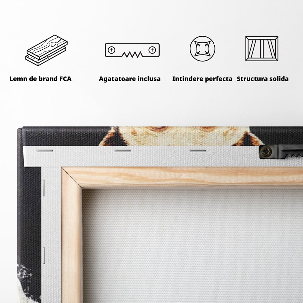 Leinwand Premium Canvas Wall Art, LuxCanva® M1003, Meisterkoch Bär, Uniform, Haube, Koch, Rezept, Portrait, Bär, Humor, Küche, Büro, Wohnzimmer, Kinderzimmer