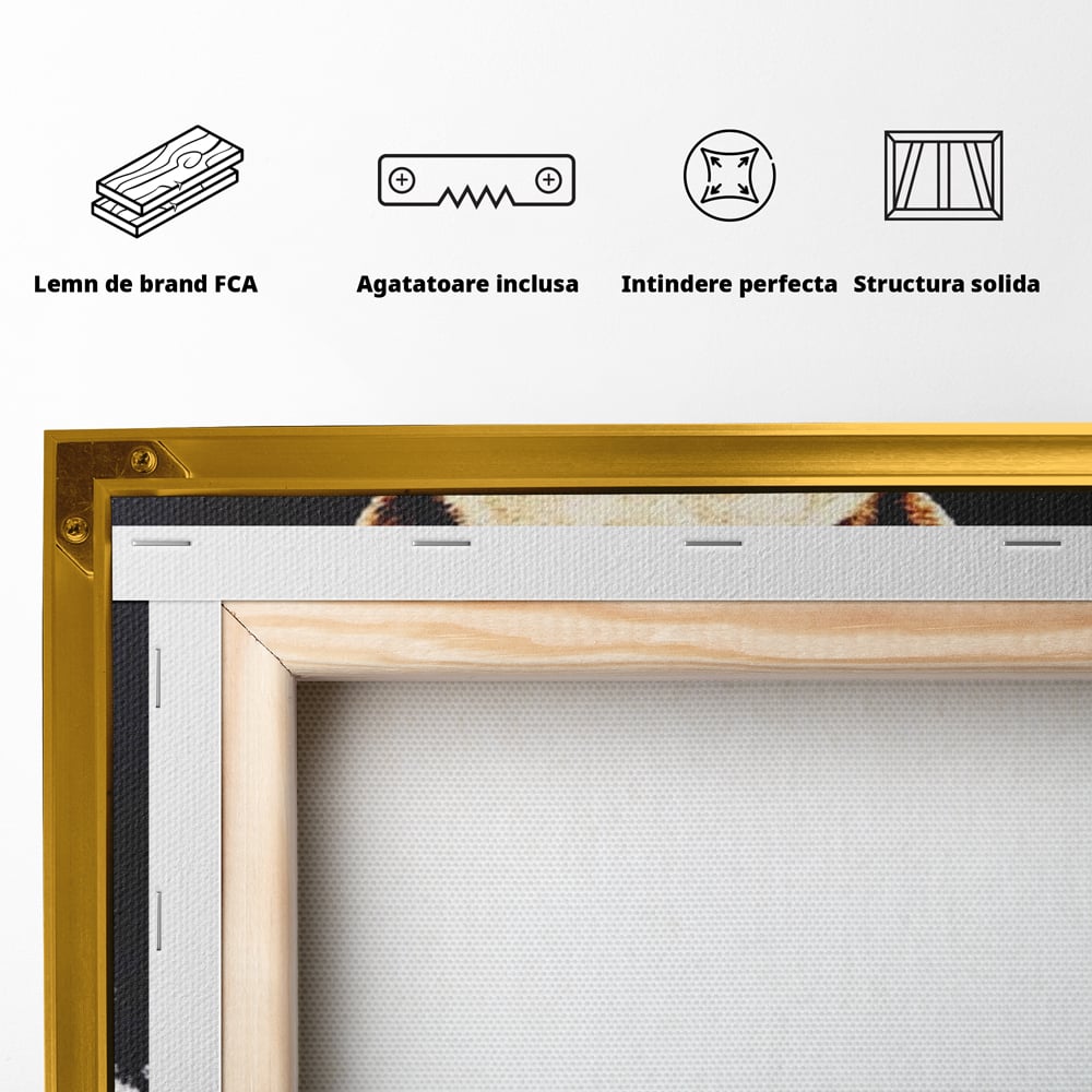 Leinwand Premium Canvas Wall Art, LuxCanva® M1003, Meisterkoch Bär, Uniform, Haube, Koch, Rezept, Portrait, Bär, Humor, Küche, Büro, Wohnzimmer, Kinderzimmer