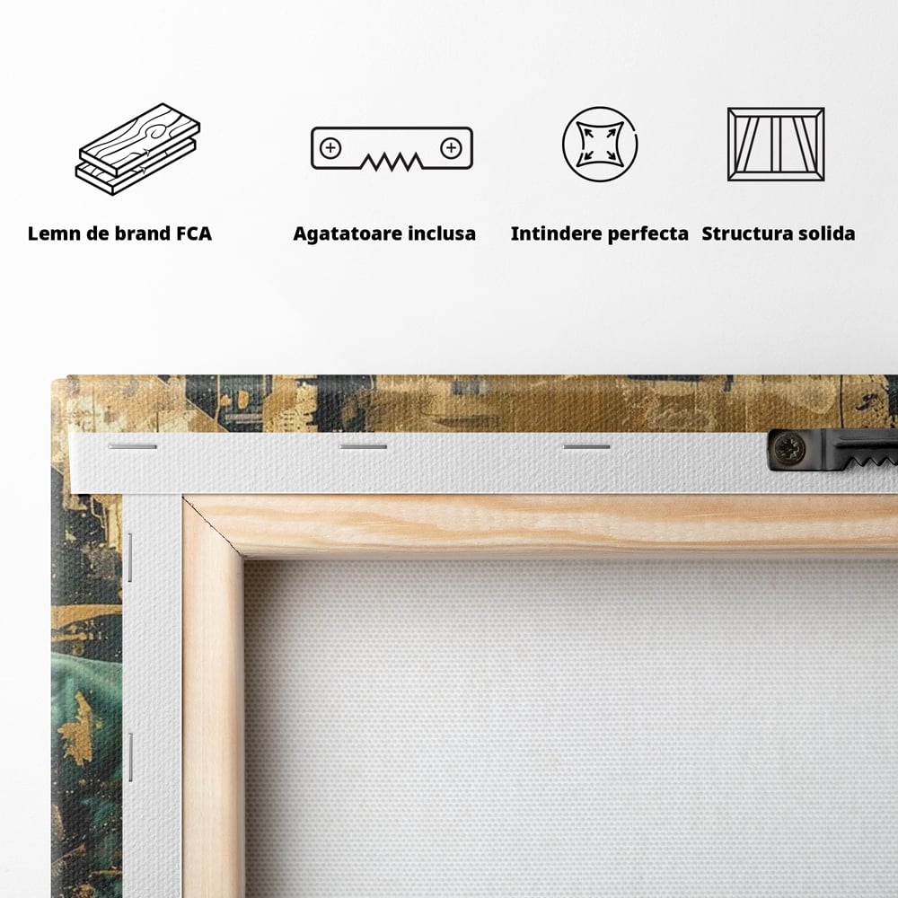 Leinwand Premium Canvas Wandbilder, LuxCanva® M1004, Kampf der Titanen der Stadt, Stier, Macht, Bär, Stadt, Konflikt, Stadt, Grafik, Metropole, Büro, Wohnen, Kinderzimmer