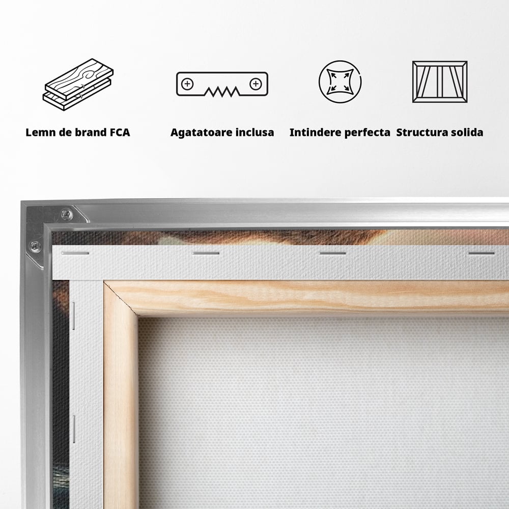 Tablou Canvas Premium, LuxCanva® M1005, Repaos pe Ape Line, Pesti, Apa, Liniste, Relaxare, Apus, Somn, Vanatoare, Urs, Natura, Birou, Living, Camera Copii