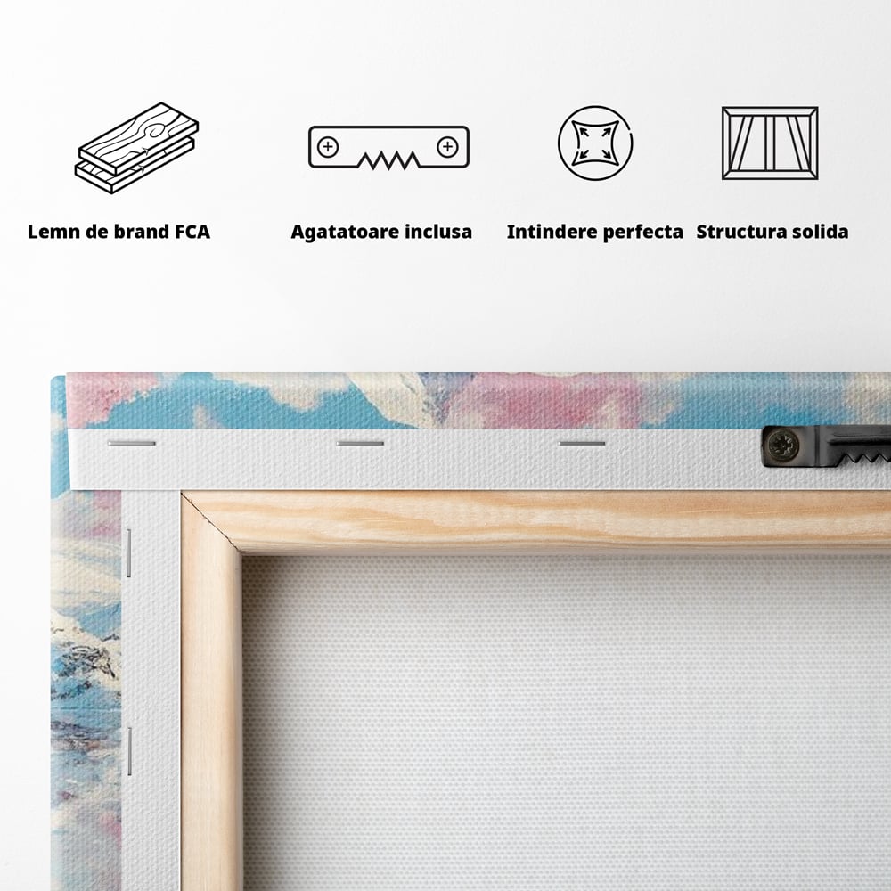 Tablou Canvas Premium, LuxCanva® M1007, Calatori in Lumea Arctica, Urs, Pinguin, Iarna, Zapada, Gheata, Arctic, Glaciar, Prietenie, Birou, Living, Camera Copii