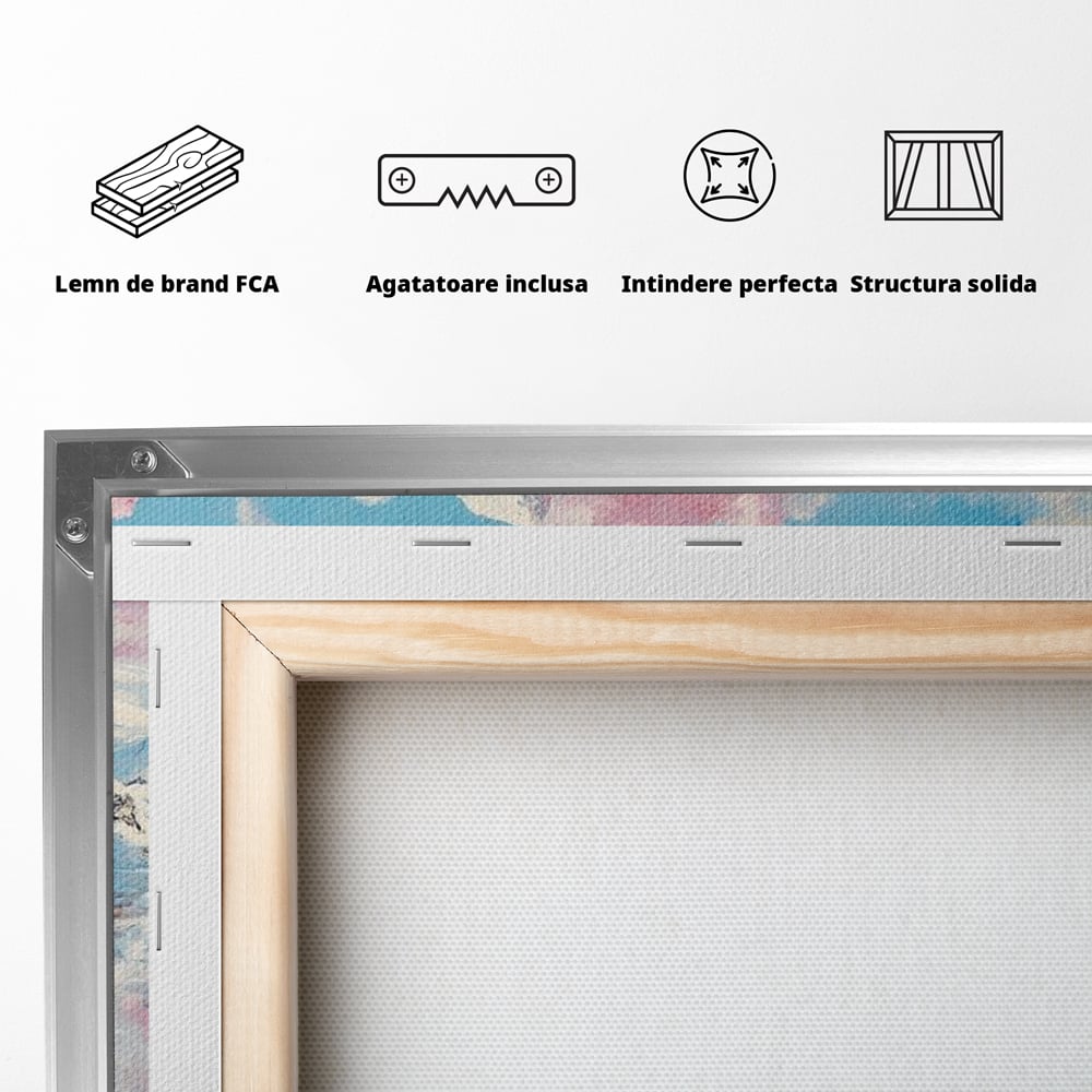 Tablou Canvas Premium, LuxCanva® M1007, Calatori in Lumea Arctica, Urs, Pinguin, Iarna, Zapada, Gheata, Arctic, Glaciar, Prietenie, Birou, Living, Camera Copii