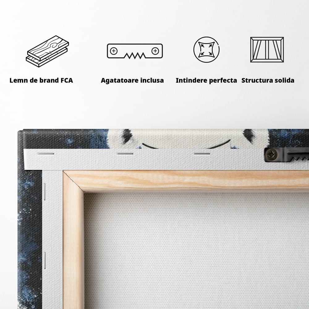 Leinwand Wandkunst Canvas Premium, LuxCanva® M1008, Northern Kitchen, Koch, Koch, weiß, Tier, Bär, Rezepte, Kulinarik, Gastronomie, Küche, Büro, Wohnen, Kinderzimmer