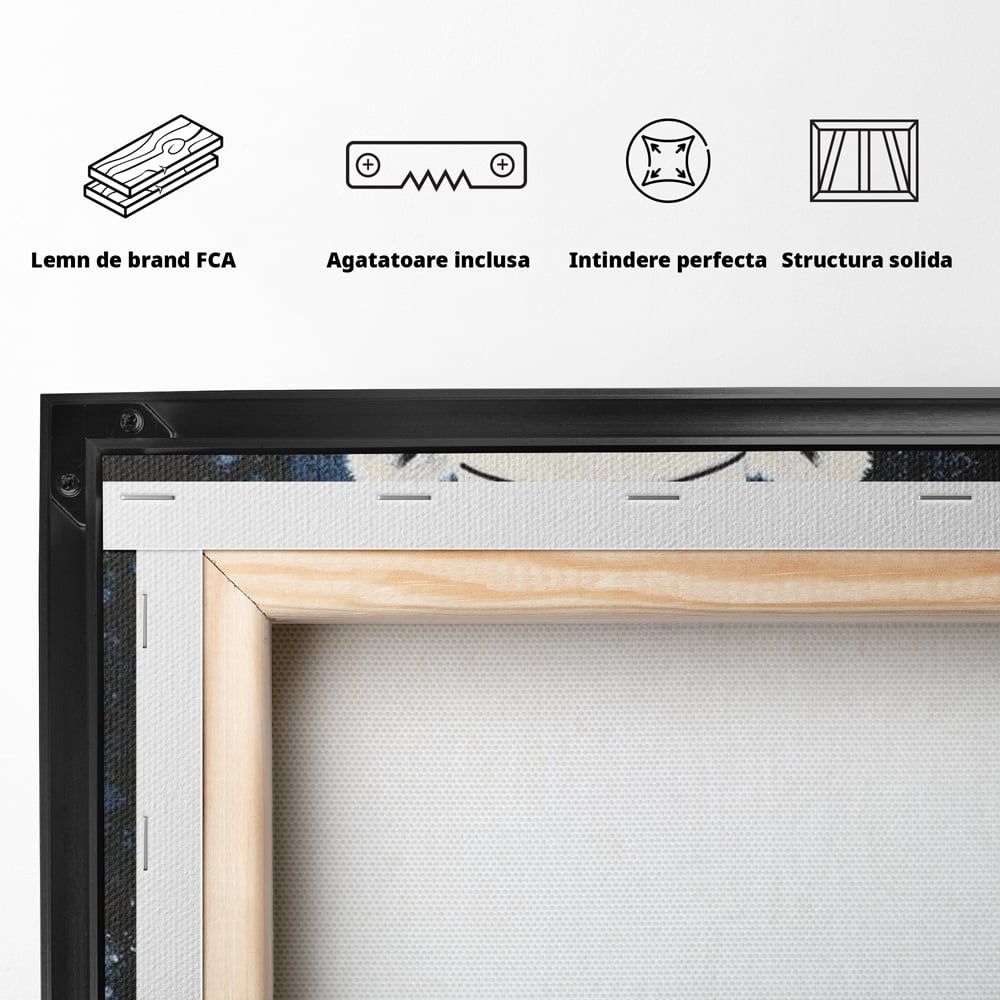 Leinwand Wandkunst Canvas Premium, LuxCanva® M1008, Northern Kitchen, Koch, Koch, weiß, Tier, Bär, Rezepte, Kulinarik, Gastronomie, Küche, Büro, Wohnen, Kinderzimmer