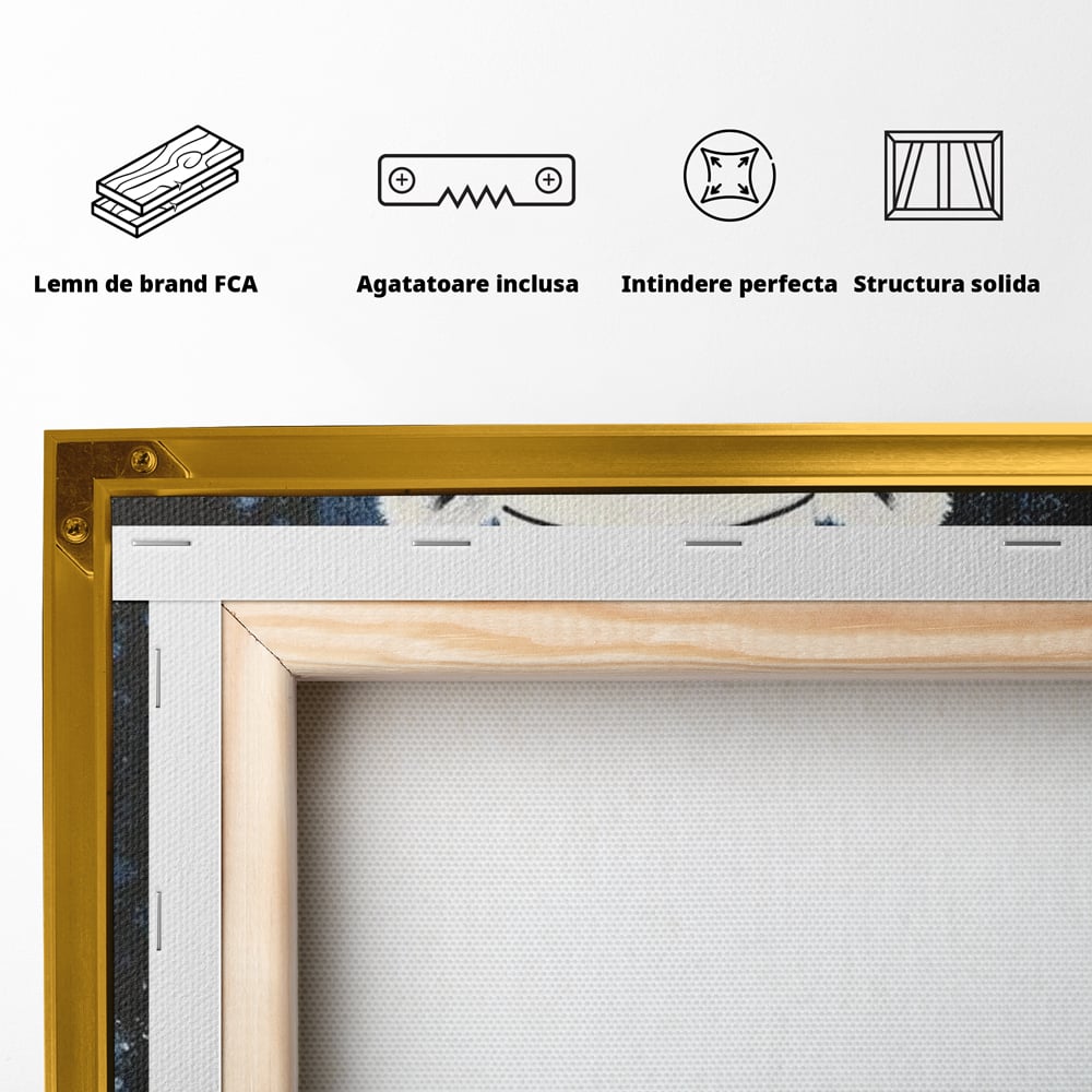 Leinwand Wandkunst Canvas Premium, LuxCanva® M1008, Northern Kitchen, Koch, Koch, weiß, Tier, Bär, Rezepte, Kulinarik, Gastronomie, Küche, Büro, Wohnen, Kinderzimmer